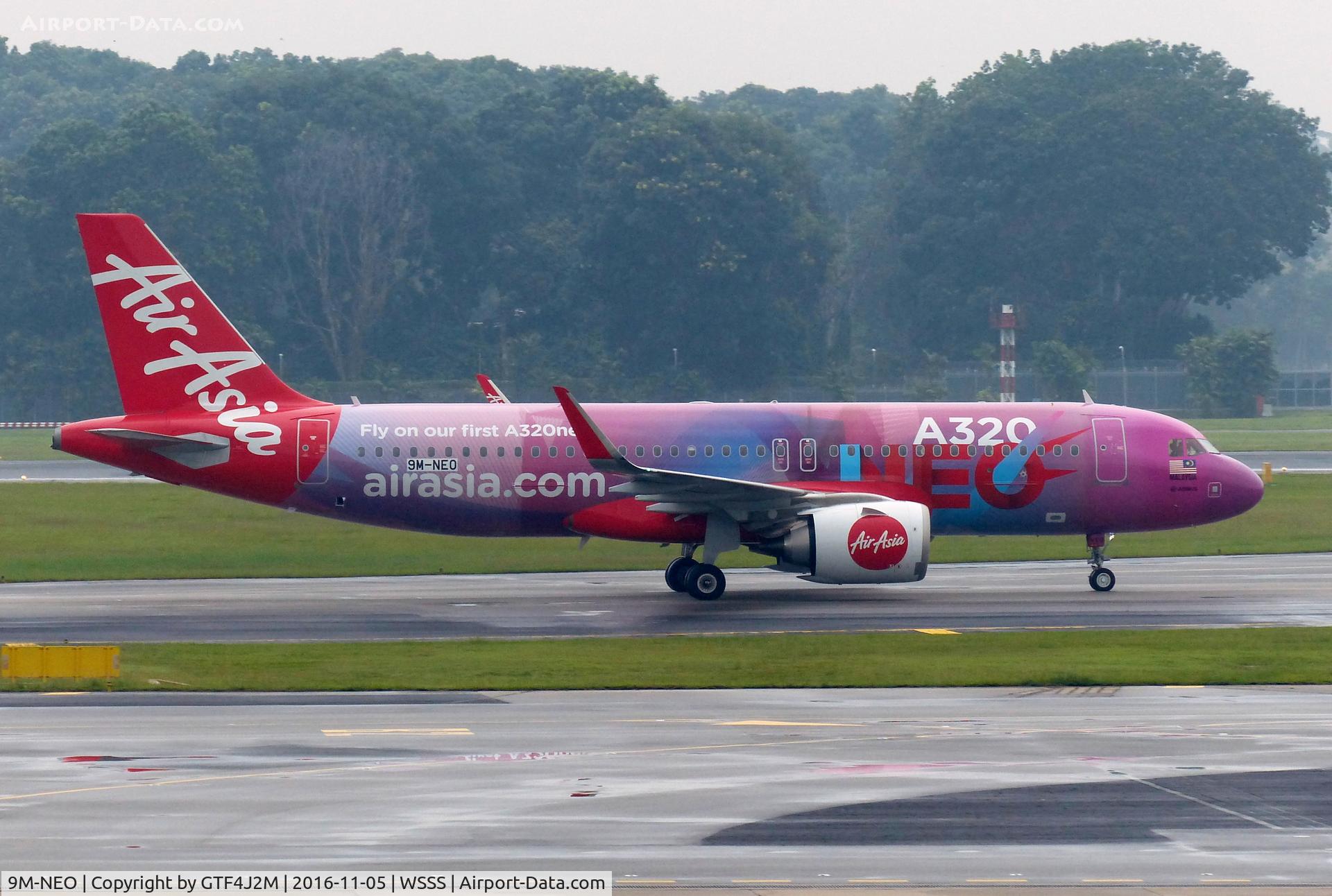 9M-NEO, 2016 Airbus A320-251N C/N 7236, 9M-NEO  AirAsia at Singapore /Changi 5.11.16