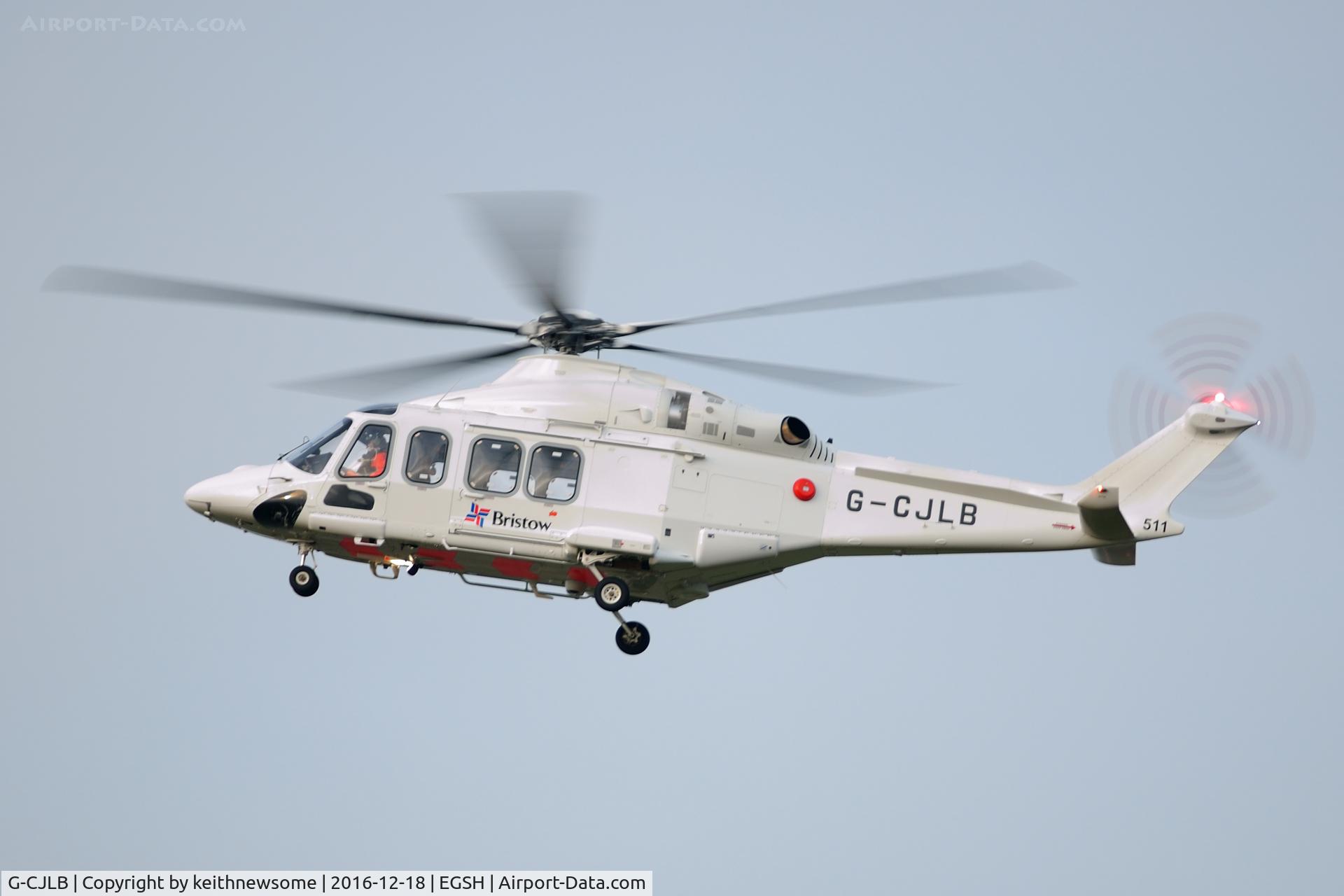 G-CJLB, 2016 AgustaWestland AW-139 C/N 41511, Arriving from offshore.