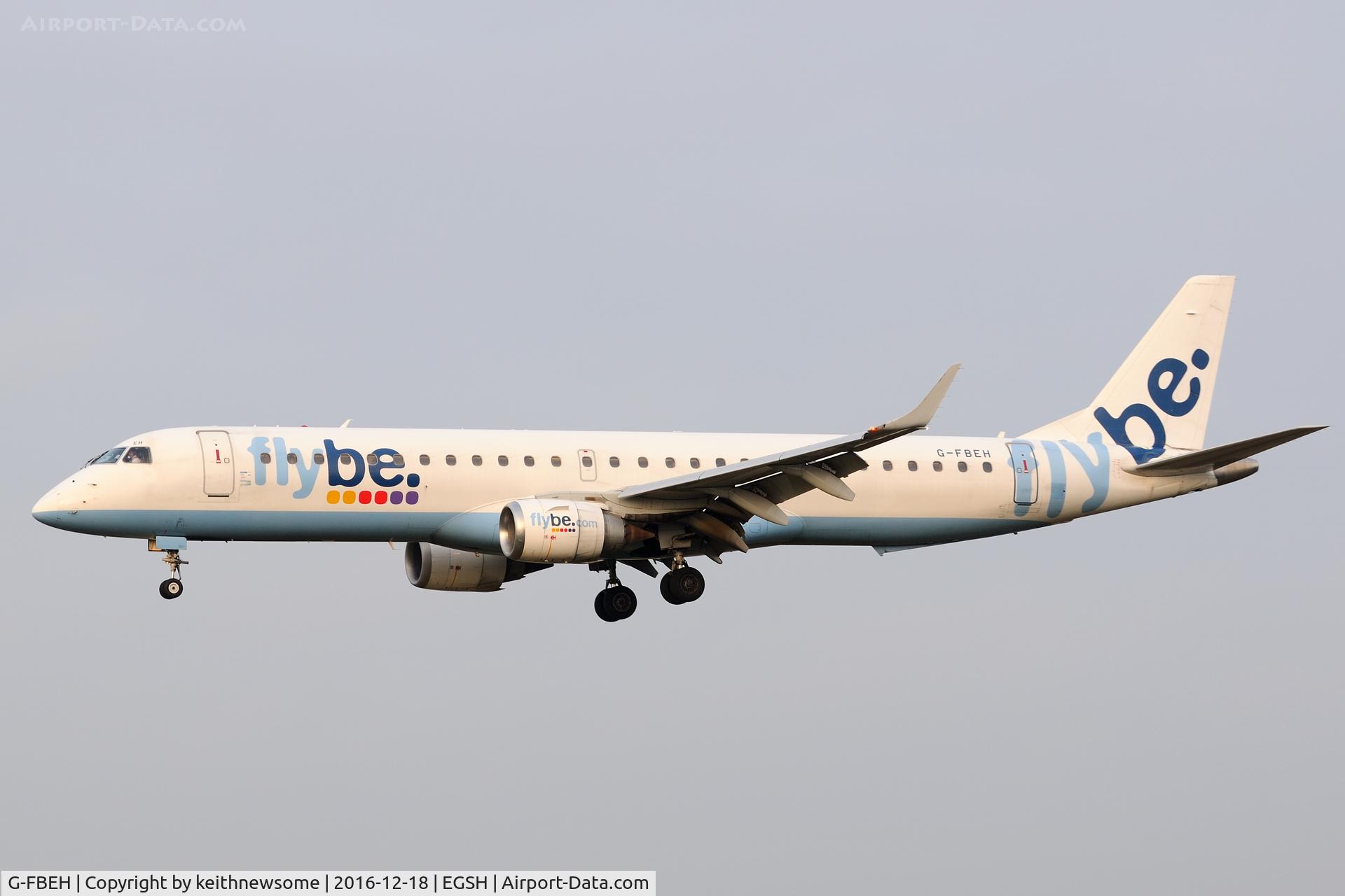G-FBEH, 2007 Embraer 195LR (ERJ-190-200LR) C/N 19000128, Arriving from Malaga.