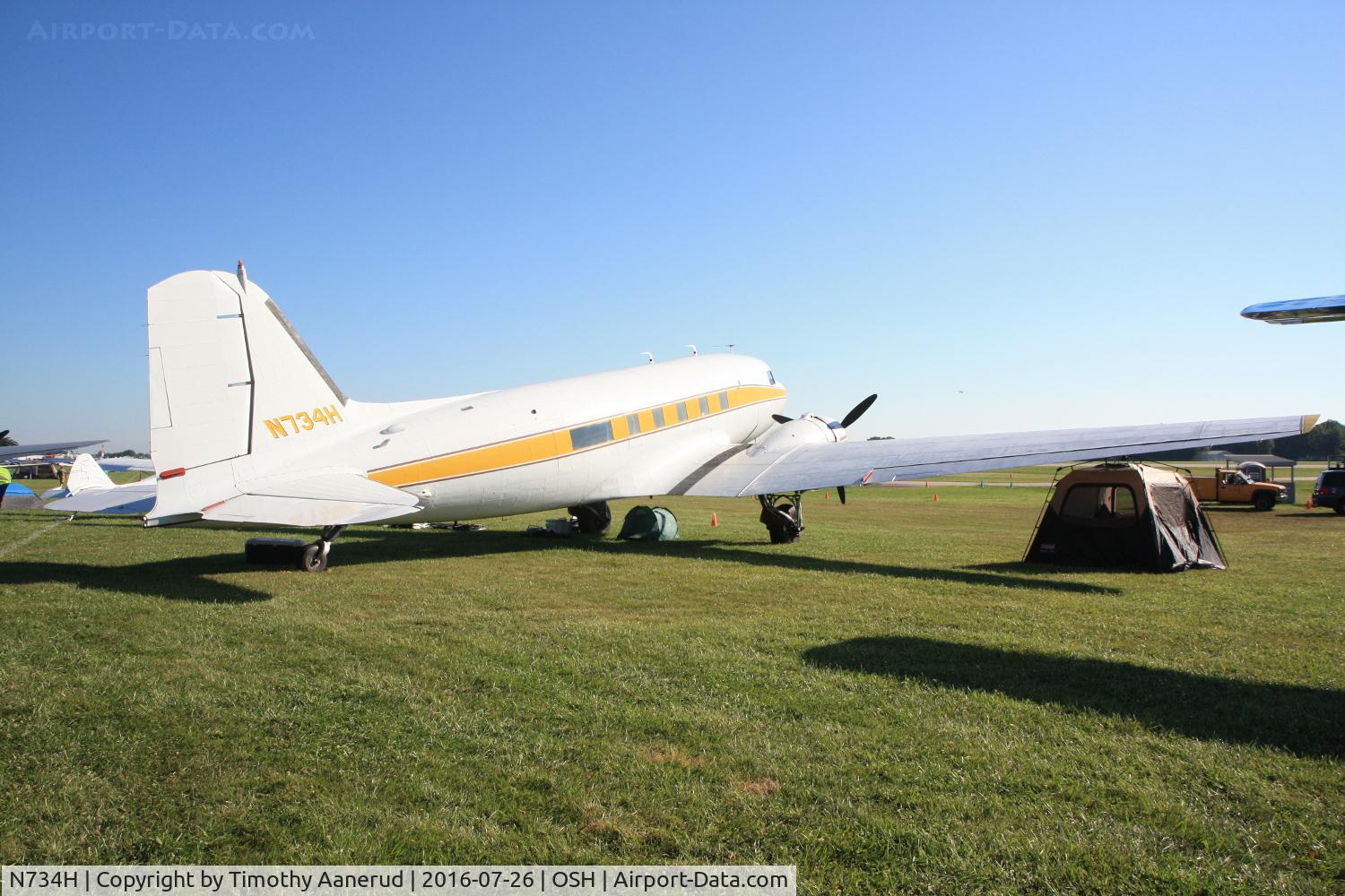 N734H, 1942 Douglas DC-3 (C-47-DL) C/N 4727, 1941 Douglas DC3, c/n: 4727