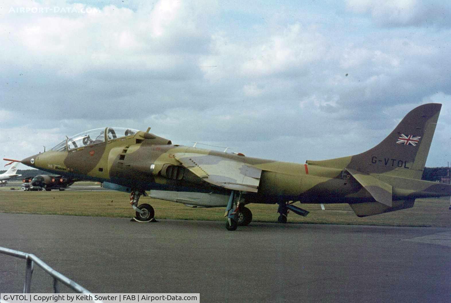 G-VTOL, 1970 Hawker Siddeley Harrier T.52 C/N B3-41H-735795, Farnborough