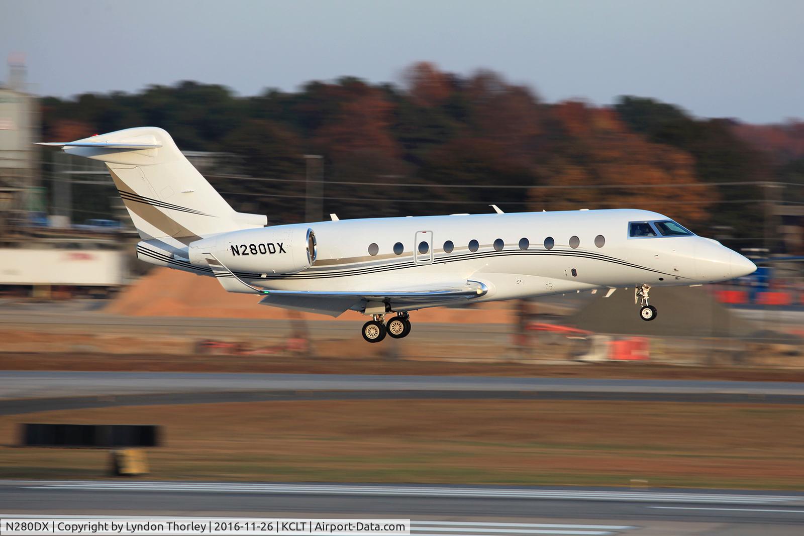 N280DX, 2012 Israel Aircraft Industries Gulfstream G280 C/N 2011, Seen landing on 18C.