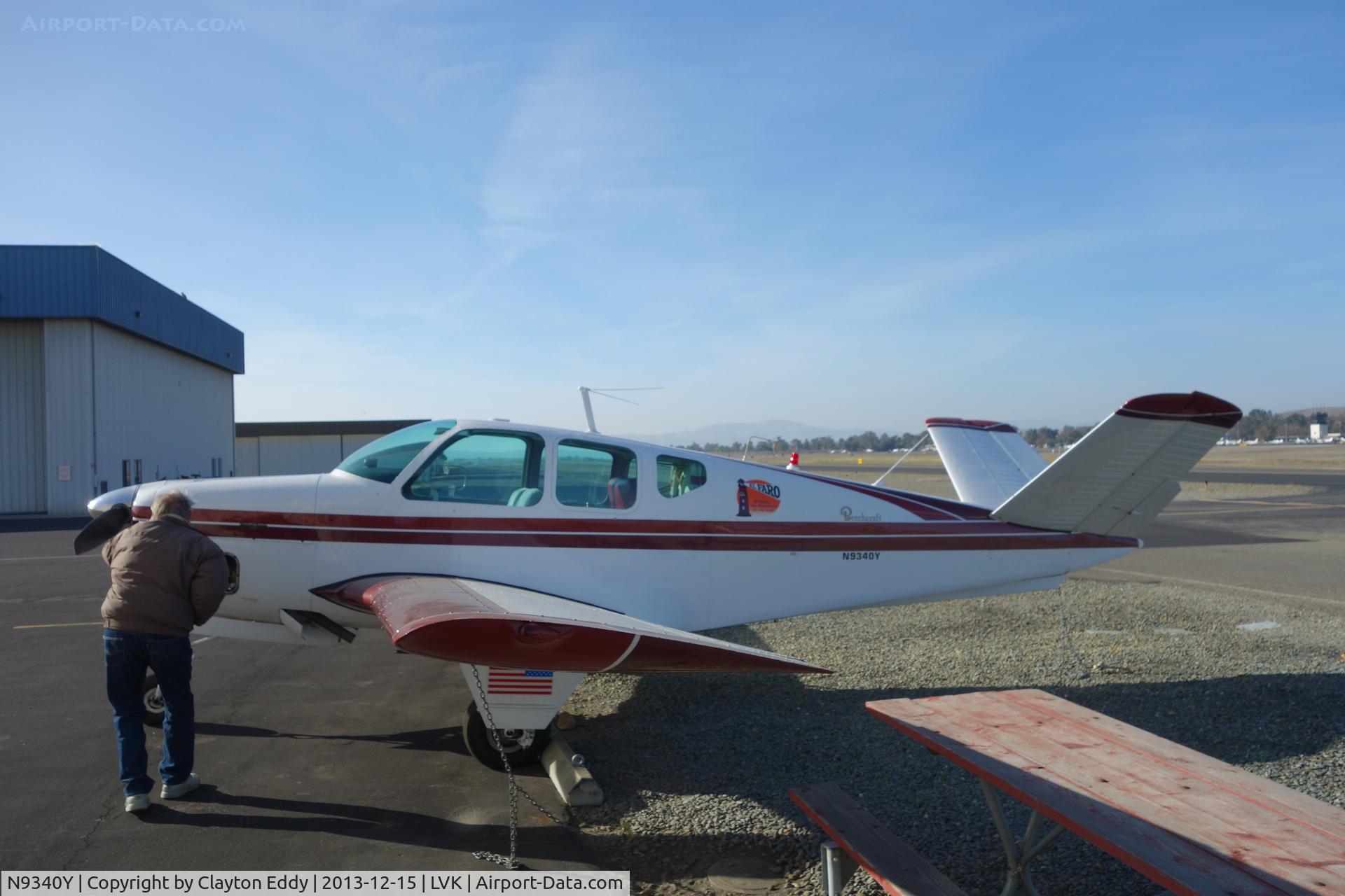 N9340Y, 1960 Beech M35 Bonanza C/N D-6545, Livermore Airport 2013