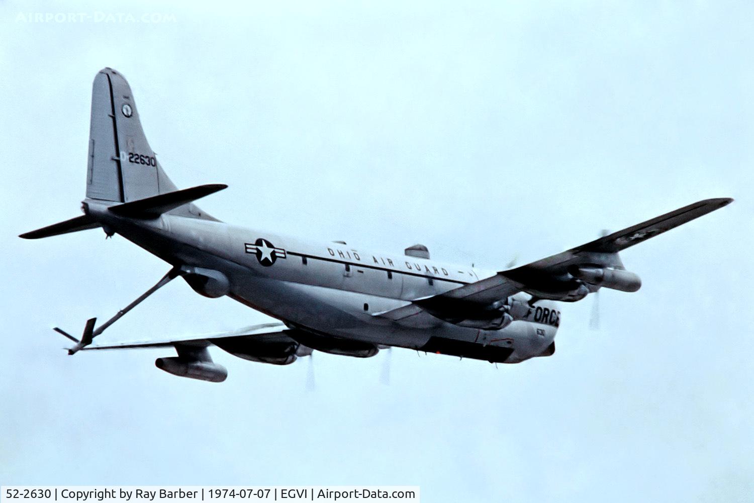52-2630, 1952 Boeing KC-97L Stratofreighter C/N 16661, Boeing KC-97L Stratofreighter [16661] (United States Air Force) RAF Greenham Common~G 07/07/1974. From a slide.