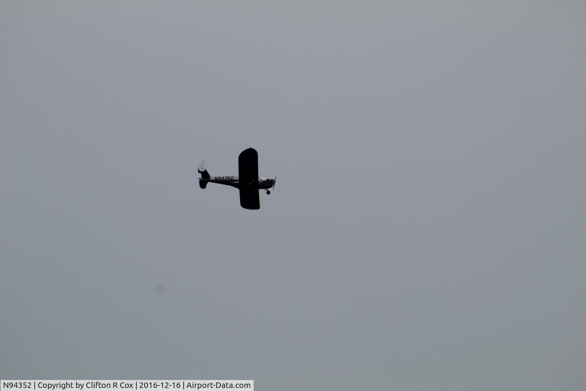 N94352, 1946 Erco 415C Ercoupe C/N 1575, Flying over Harris Neck Wild Life Refugee 12-16-2016