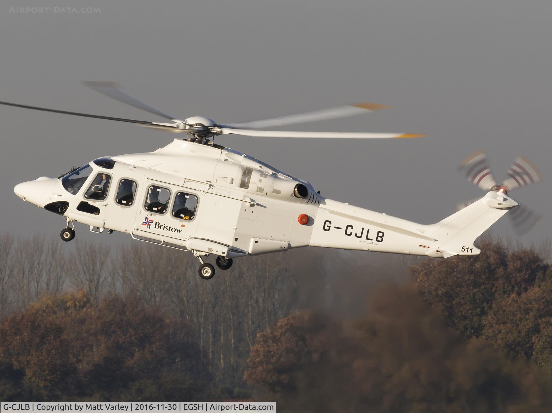 G-CJLB, 2016 AgustaWestland AW-139 C/N 41511, landing @ NWI....