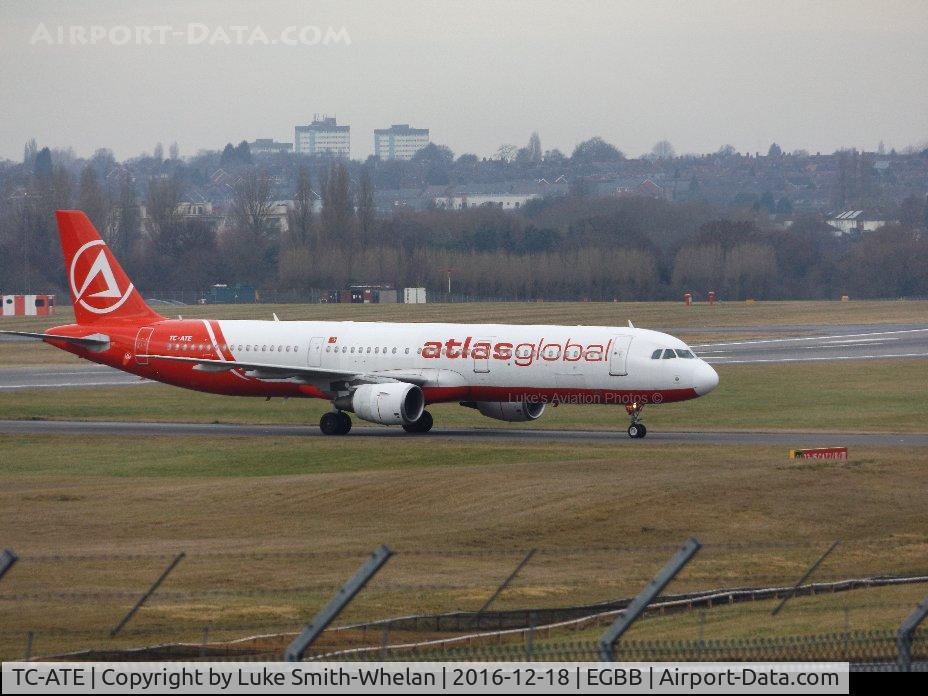 TC-ATE, 1997 Airbus A321-211 C/N 675, Came into Birmingham Airport on Sunday after being diverted from Stansted.