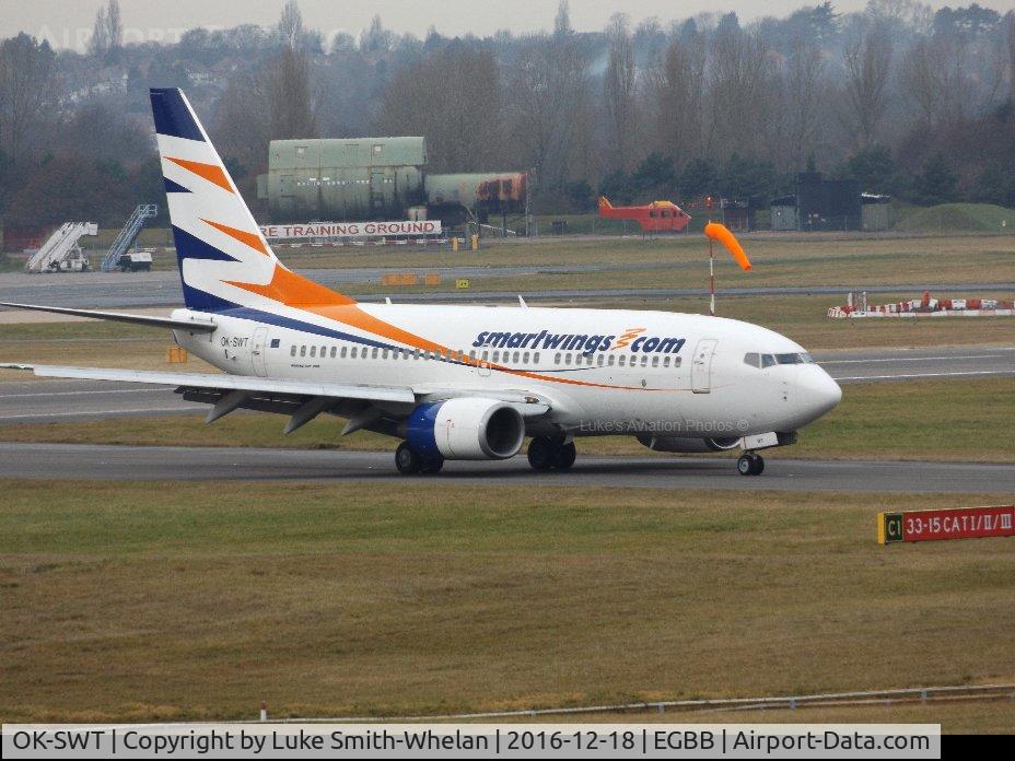 OK-SWT, 2003 Boeing 737-7Q8 C/N 29346, From Birmingham Airport on Sunday.