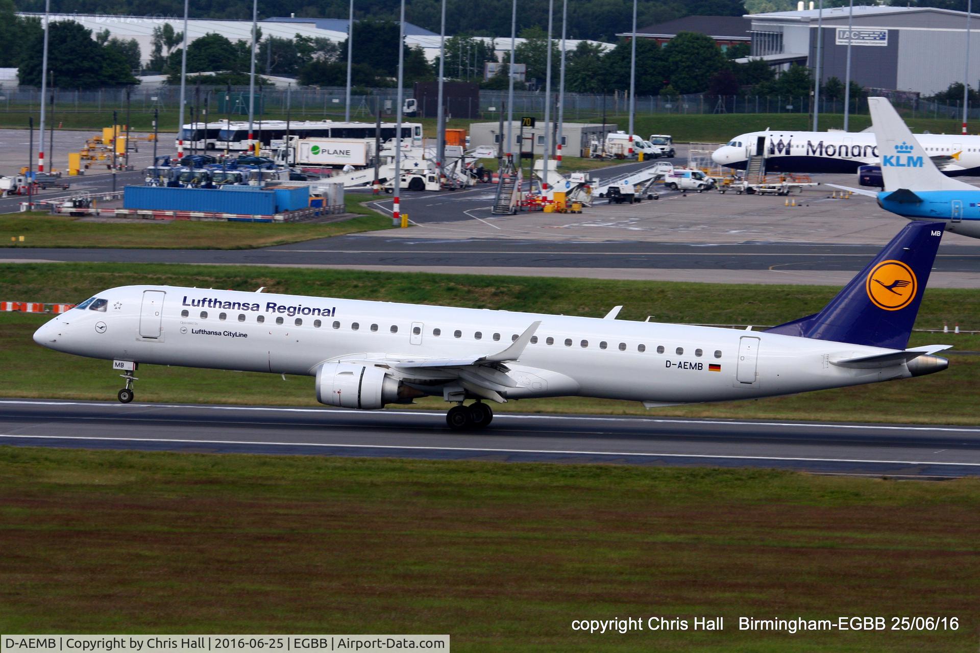 D-AEMB, 2009 Embraer 195LR (ERJ-190-200LR) C/N 19000297, Lufthansa Regional