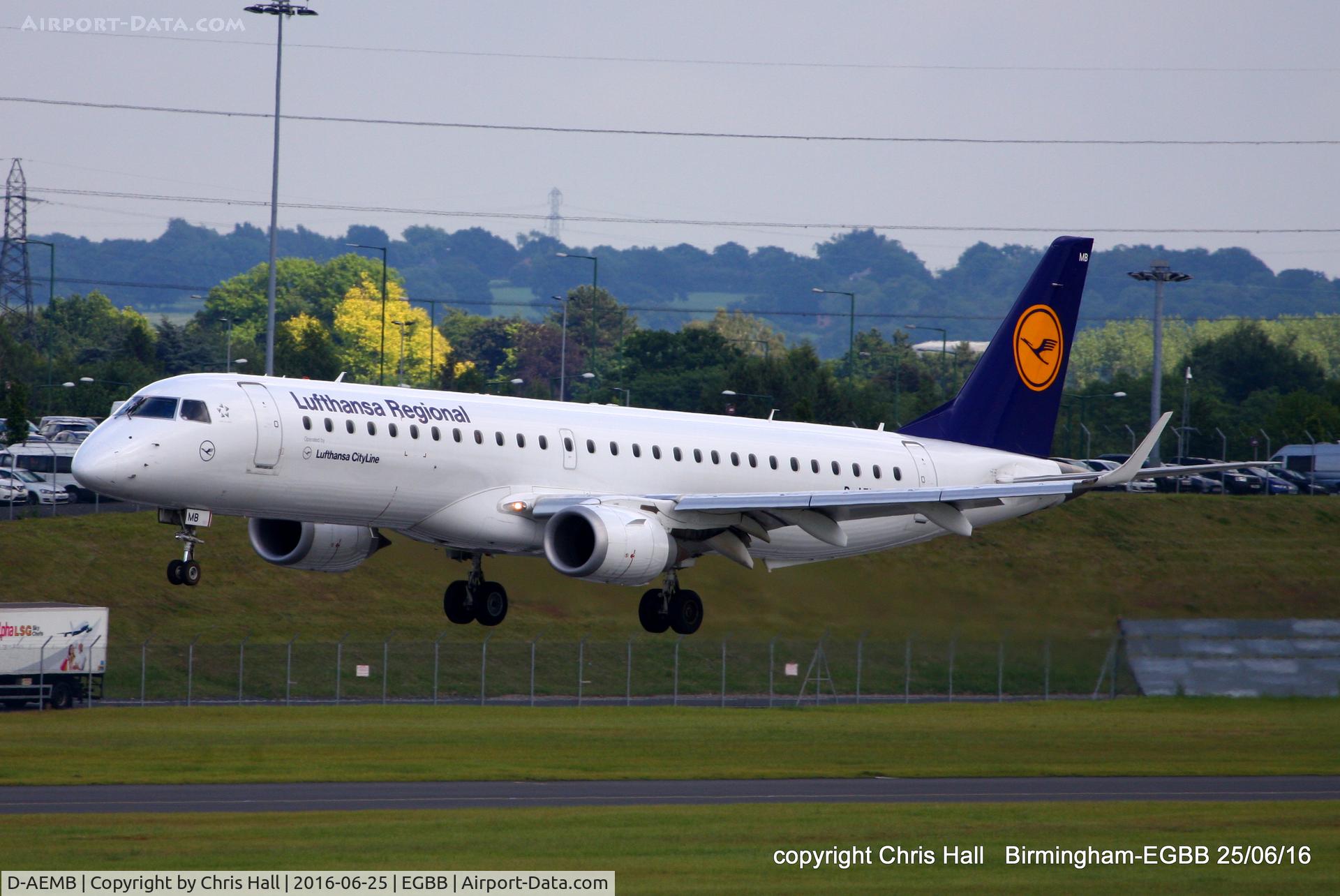 D-AEMB, 2009 Embraer 195LR (ERJ-190-200LR) C/N 19000297, Lufthansa Regional
