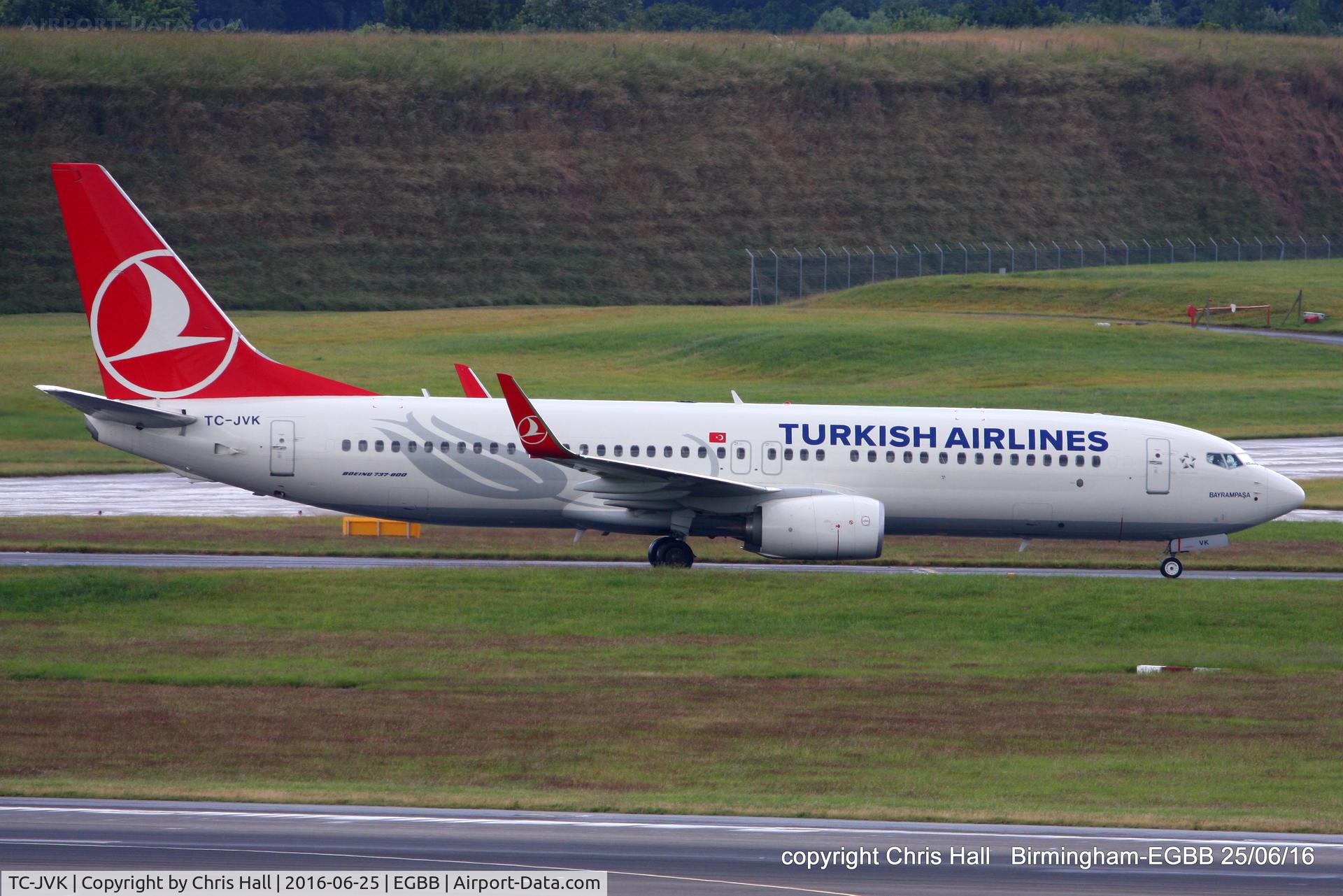TC-JVK, 2016 Boeing 737-8F2 C/N 60014, Turkish Airlines