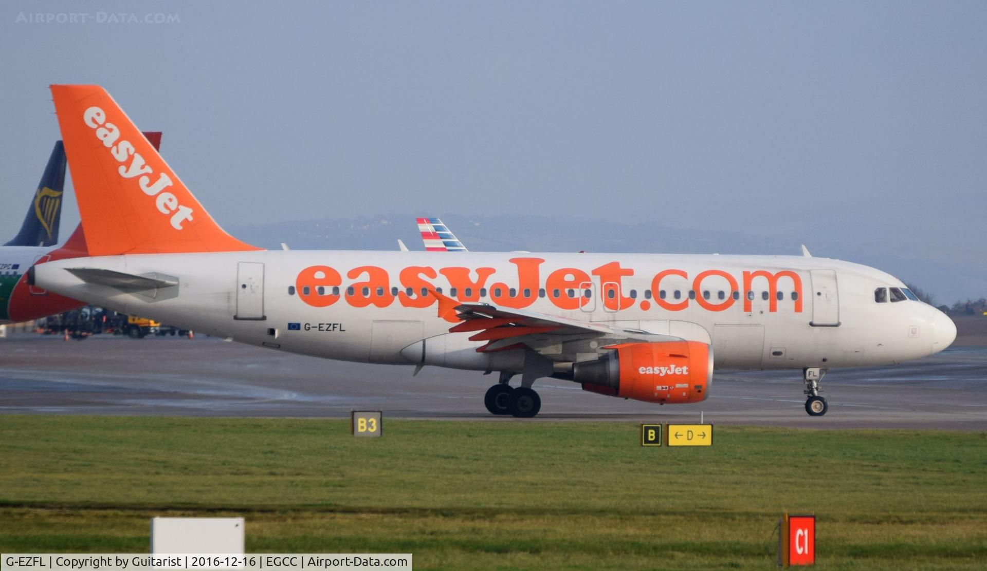 G-EZFL, 2009 Airbus A319-111 C/N 4056, At Manchester