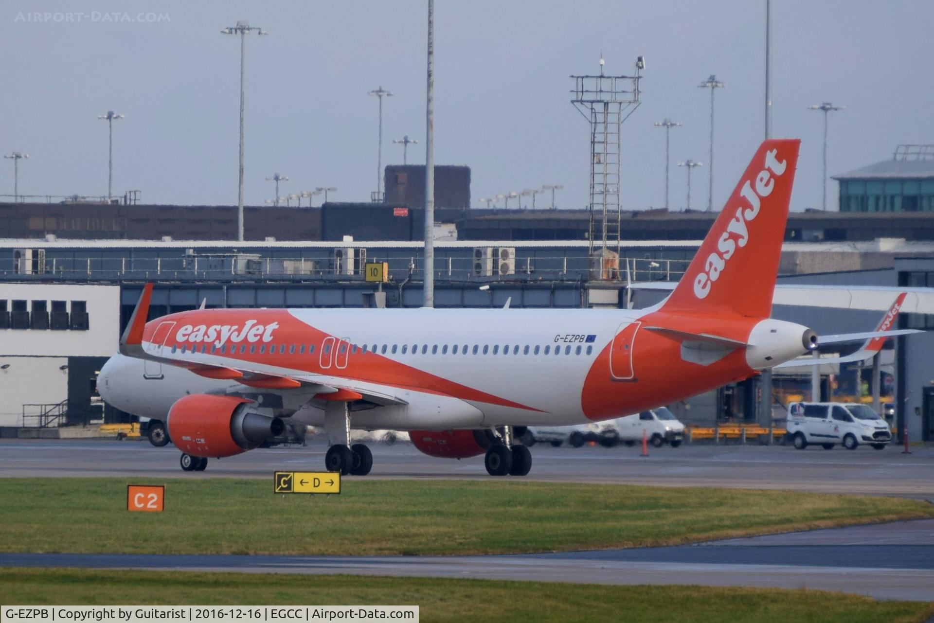 G-EZPB, 2015 Airbus A320-214 C/N 6977, At Manchester