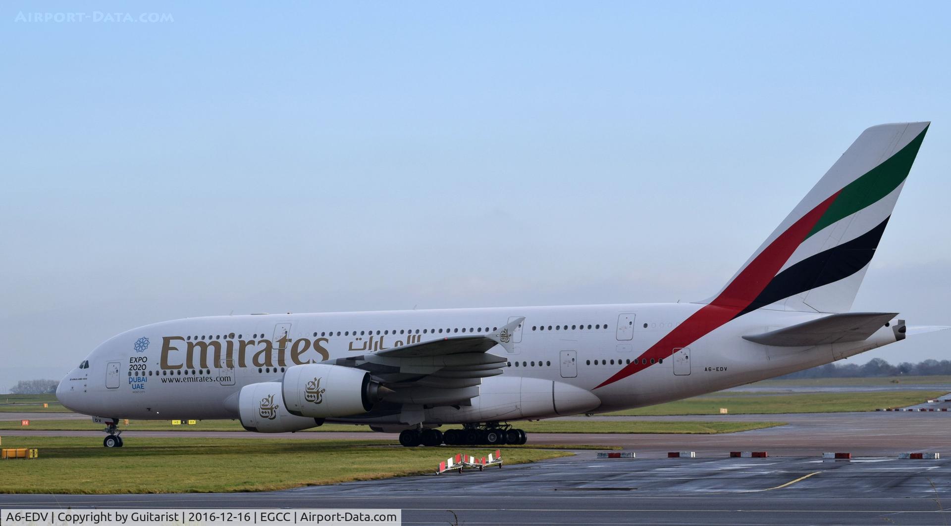A6-EDV, 2011 Airbus A380-861 C/N 101, At Manchester