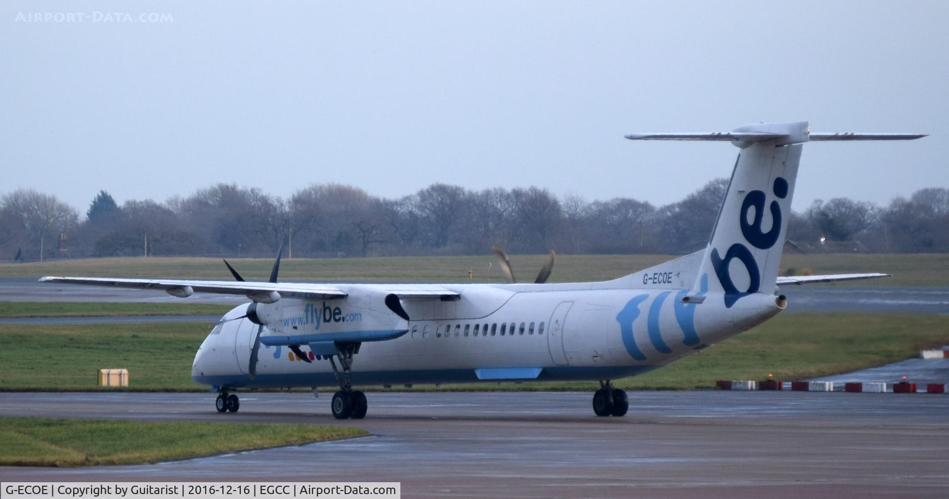 G-ECOE, 2008 De Havilland Canada DHC-8-402Q Dash 8 C/N 4212, At Manchester