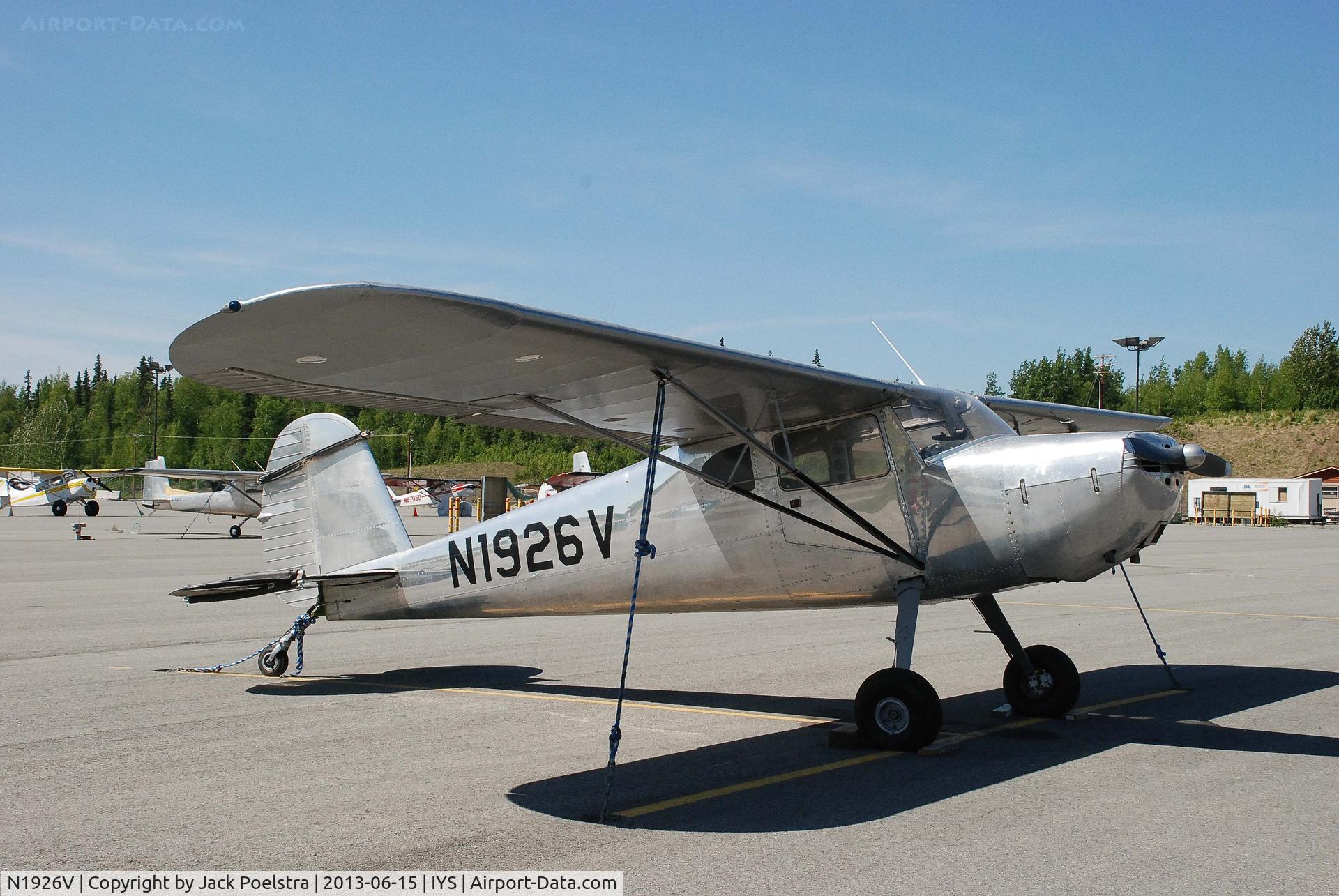 N1926V, 1947 Cessna 140 C/N 14124, At Wasilla Airport AK
