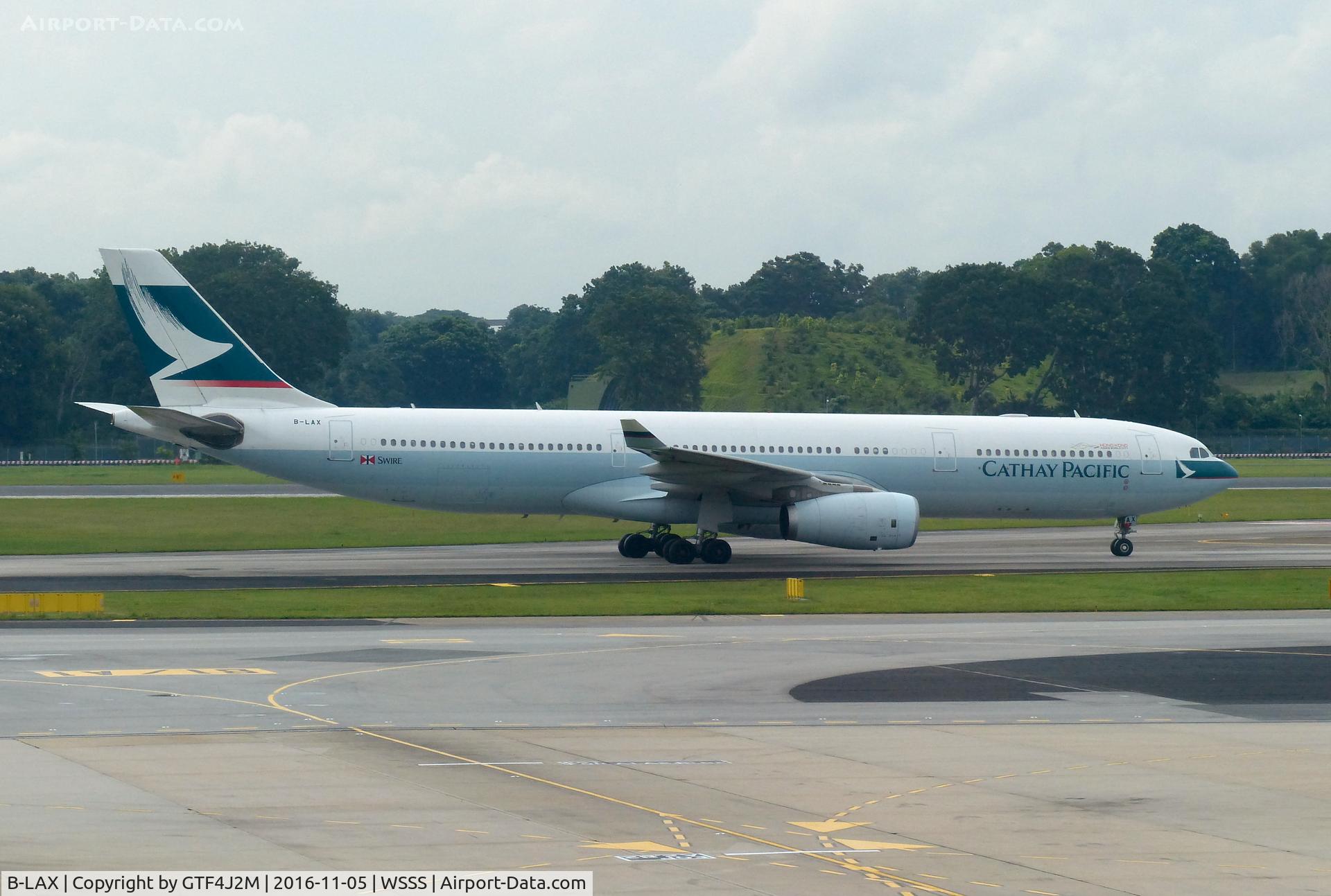 B-LAX, 2012 Airbus A330-343X C/N 1366, B-LAX  Cathay Pacific  at Singapore 5.11.16