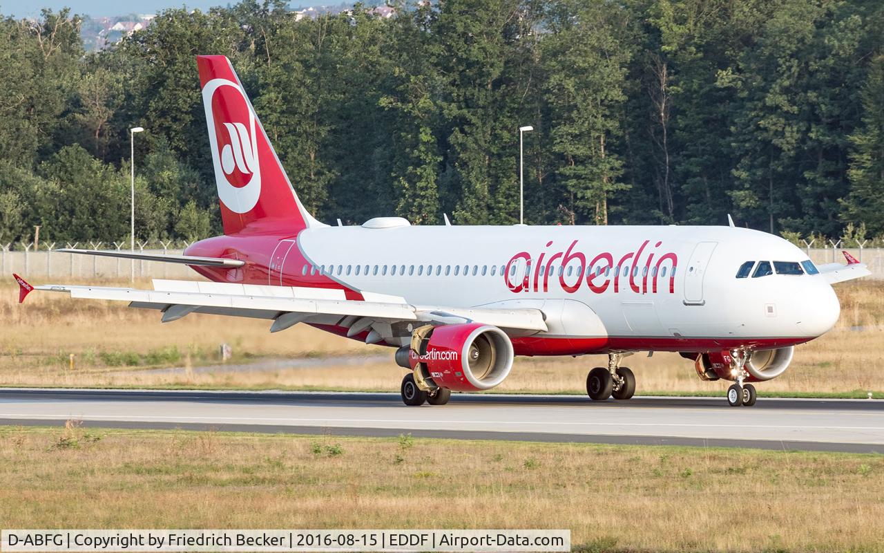 D-ABFG, 2010 Airbus A320-214 C/N 4291, decelerating after touchdown on RW07L