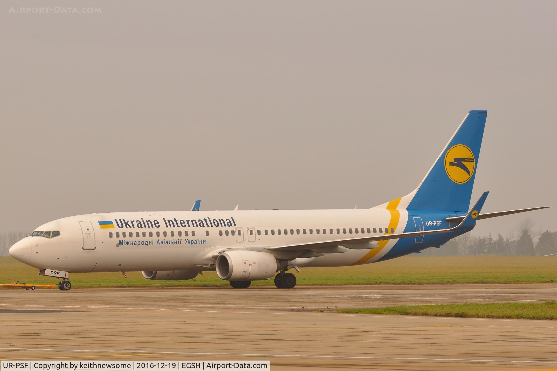 UR-PSF, 2012 Boeing 737-84R C/N 38120, Towed to maintenance.