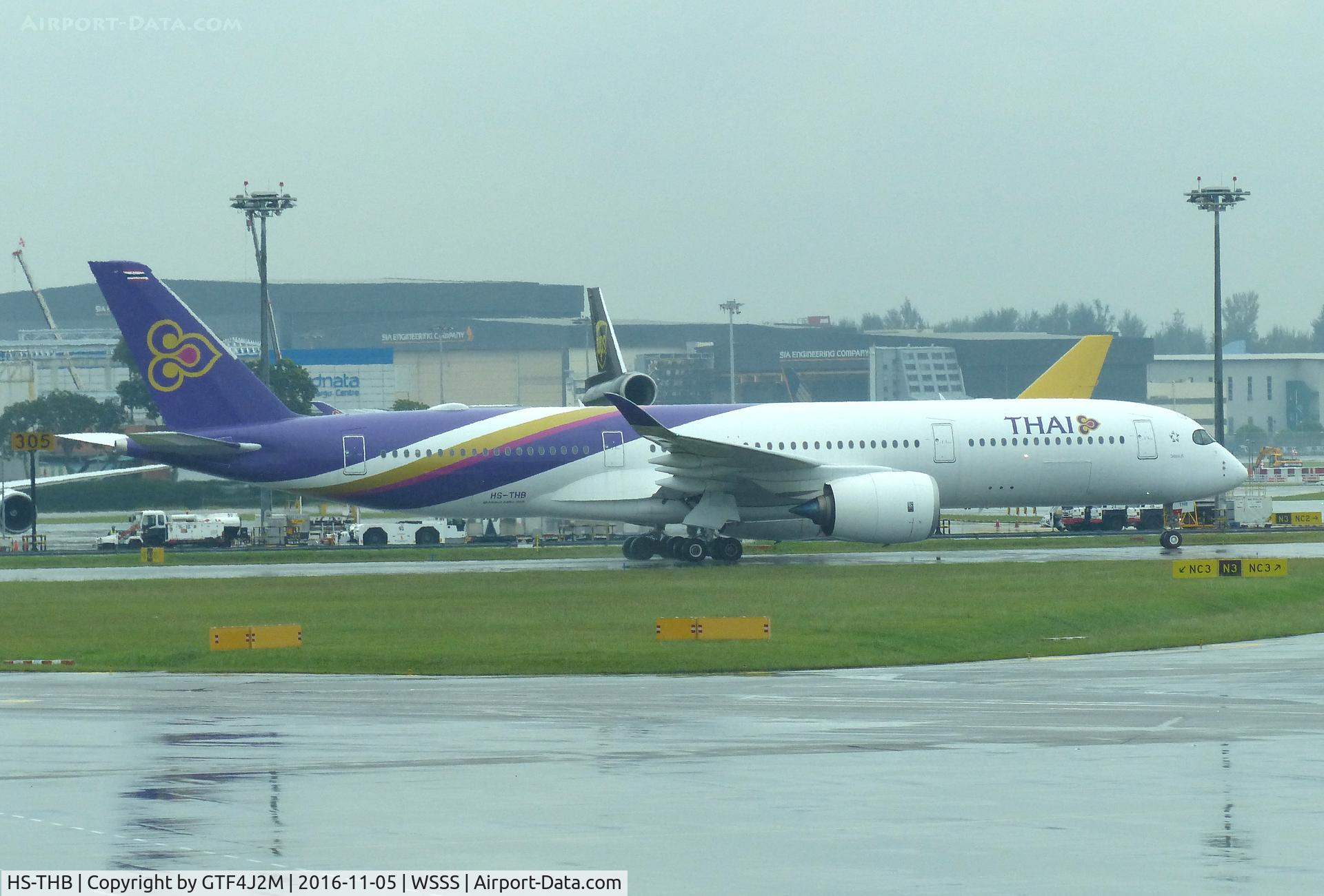 HS-THB, 2016 Airbus A350-941 C/N 044, HS-THB  Thai AW International  at Singapore 5.11.16