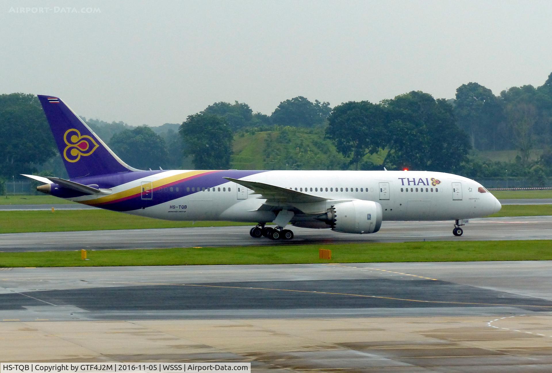 HS-TQB, 2014 Boeing 787-8 Dreamliner Dreamliner C/N 35316, HS-TQB  Thai AW International  at Singapore 5.11.16