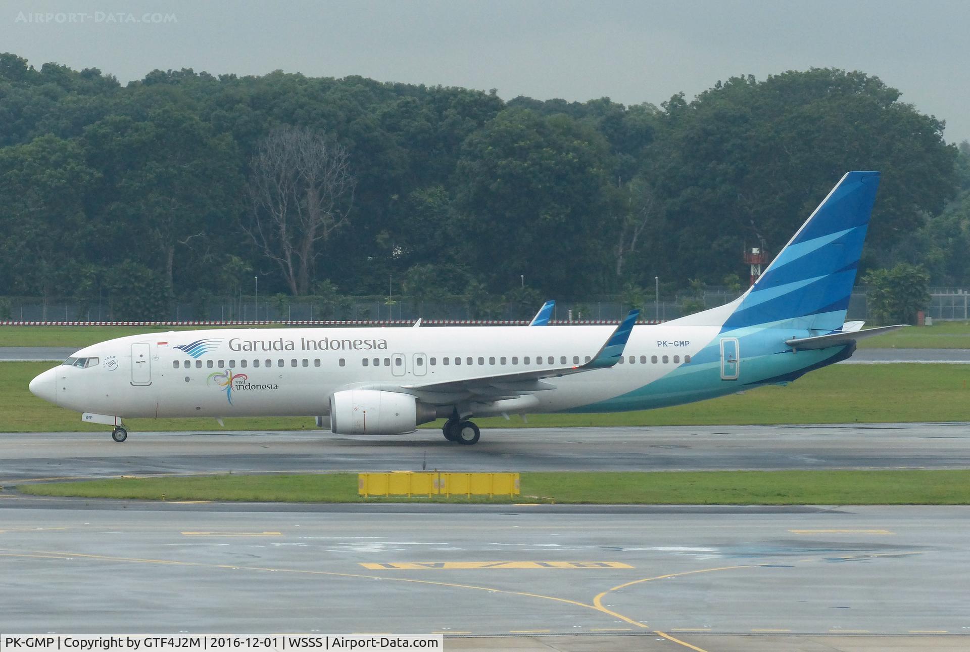 PK-GMP, 2010 Boeing 737-8U3 C/N 30148, PK-GMP  Garuda Indonesia  at Singapore 1.12.16