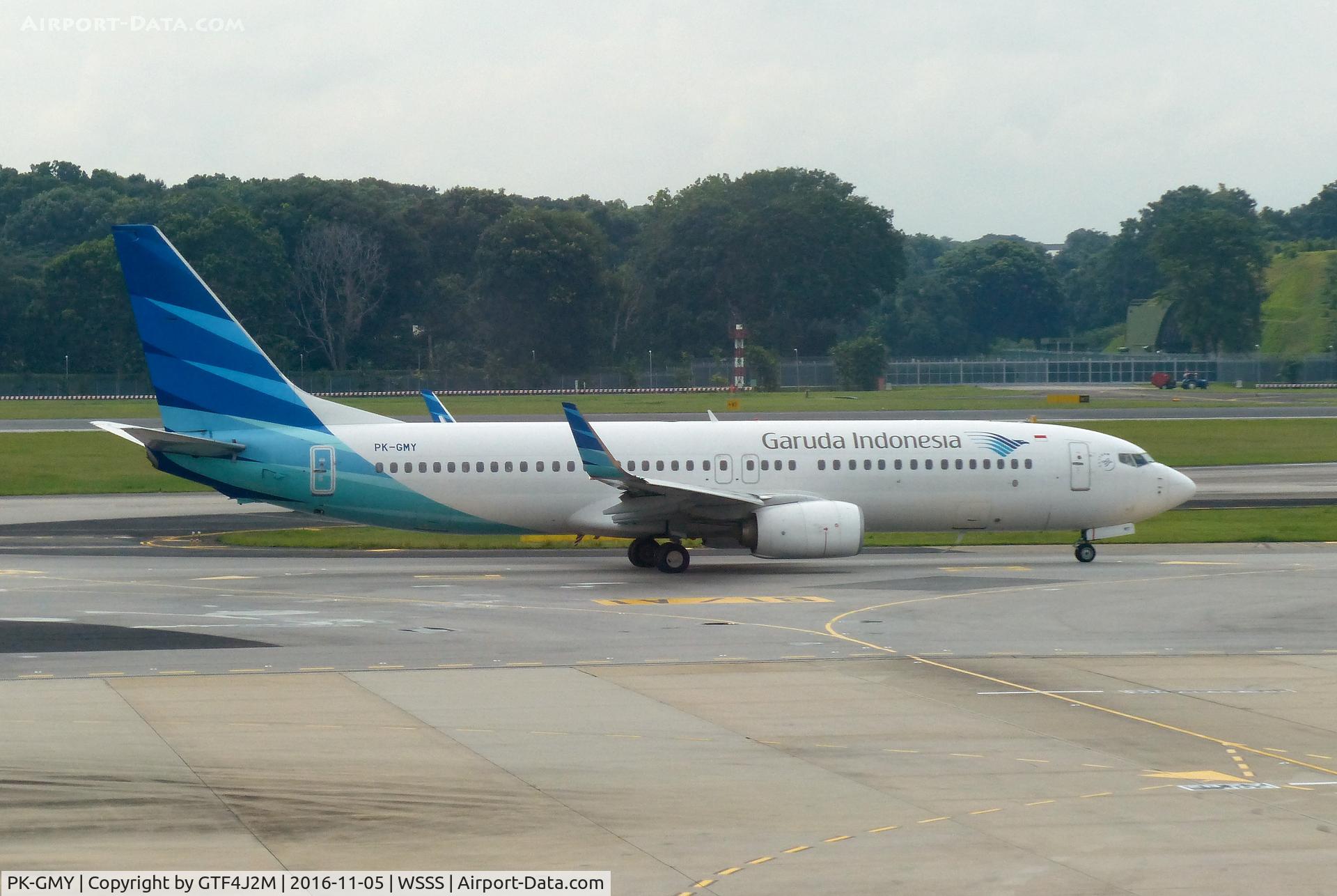 PK-GMY, 2013 Boeing 737-8U3 C/N 38884, PK-GMY  Garuda Indonesia  at Singapore 5.11.16