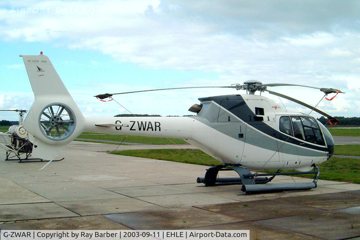 G-ZWAR, 1999 Eurocopter EC-120B Colibri C/N 1024, Eurocopter EC.120B Colibri [1024] Lelystad~PH 11/09/2003
