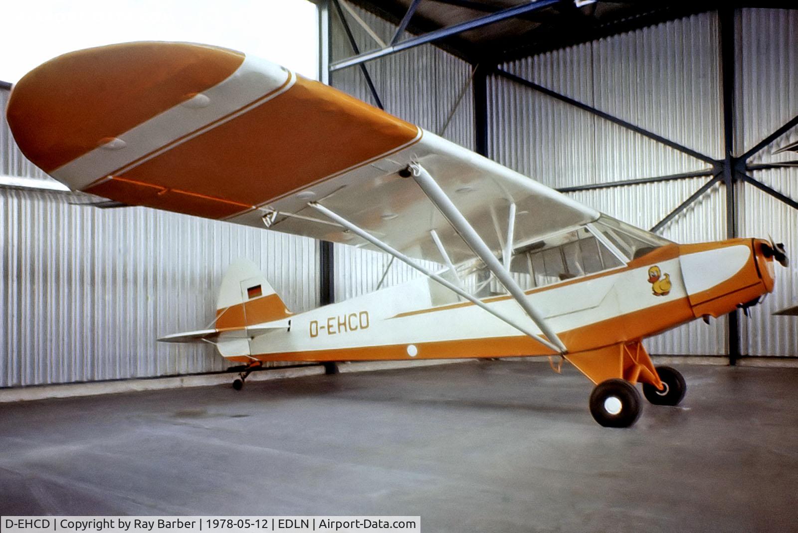 D-EHCD, Piper PA-18-95 Super Cub Super Cub C/N 18-3137, Piper L-18C-95 Super Cub  [18-3137] Monchengladbach~D  12/05/1978. From a slide.