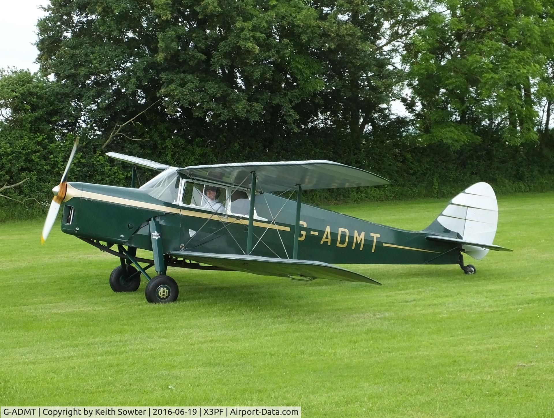 G-ADMT, 1936 De Havilland DH.87B Hornet Moth C/N 8093, Priory Farm Fathers day flyin