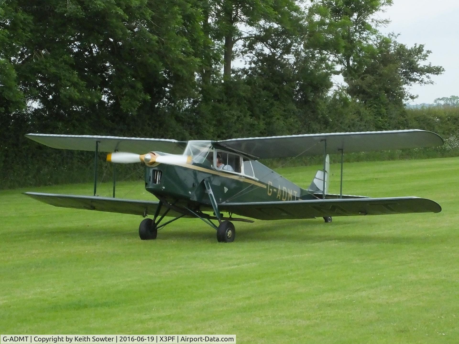 G-ADMT, 1936 De Havilland DH.87B Hornet Moth C/N 8093, Priory Farm Fathers day flyin