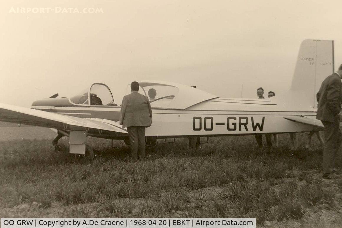 OO-GRW, Wassmer WA-40 Super IV C/N 23, At Wevelgem in 1968.