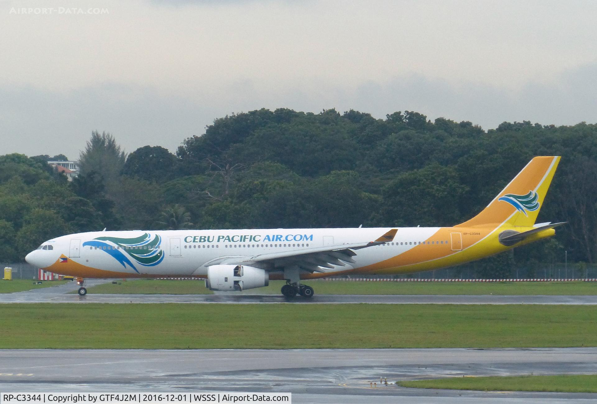 RP-C3344, 2014 Airbus A330-343 C/N 1527, RP-C3344  CEBU Pacific Air at Singapore 1.12.16