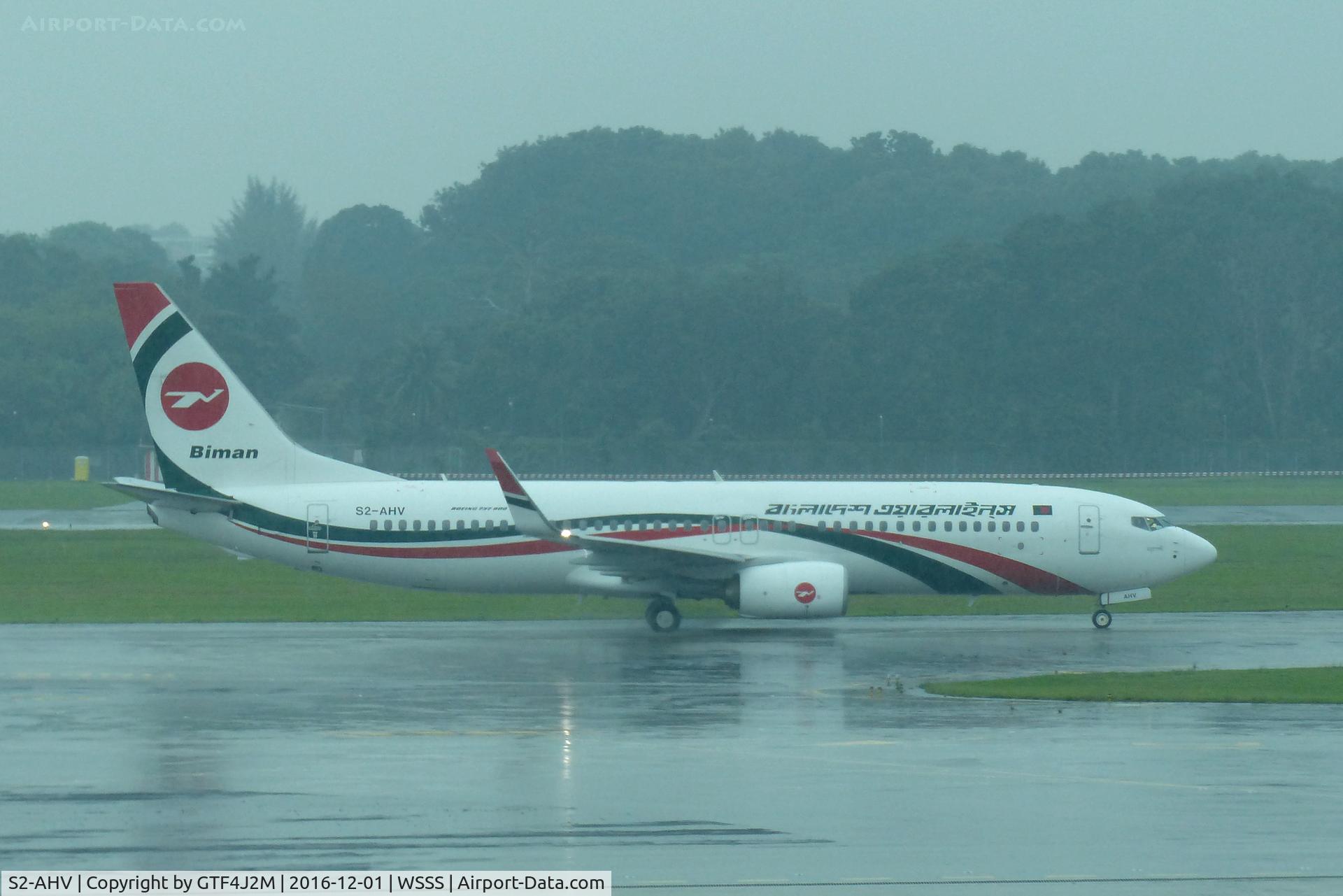 S2-AHV, 2015 Boeing 737-8E9 C/N 40335, S2-AHV  Biman Bangladesh AL at Singapore 1.12.16
