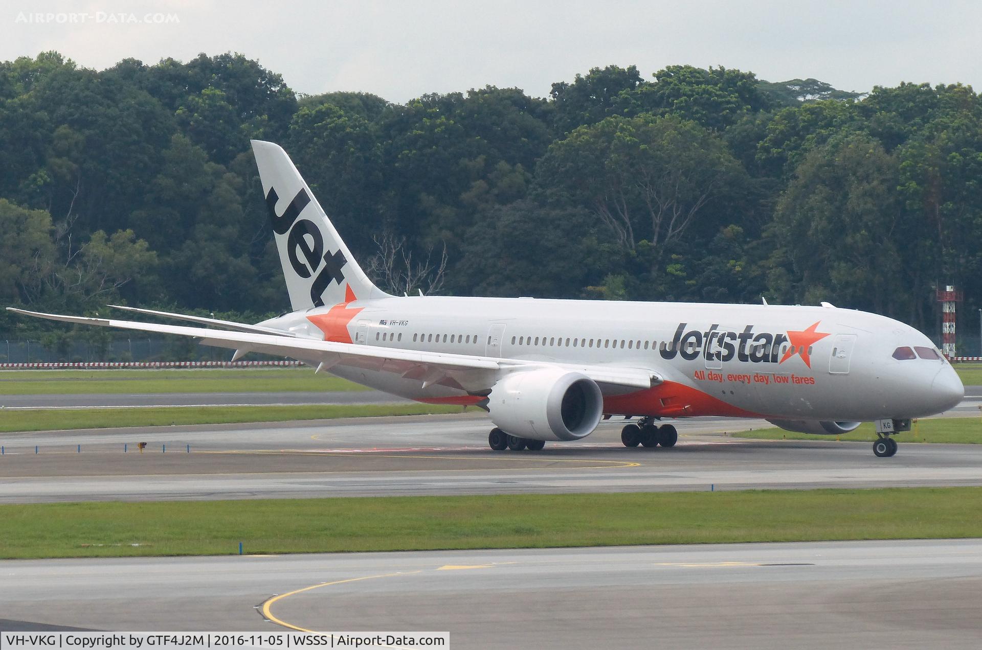 VH-VKG, 2014 Boeing 787-8 Dreamliner C/N 36232, VH-VKG  Jetstar AW at Singapore 5.11.16