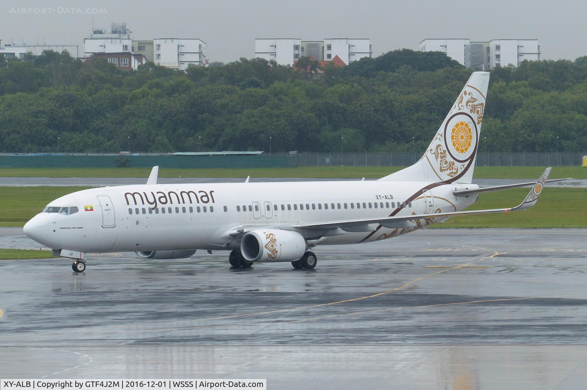 XY-ALB, 2015 Boeing 737-86N C/N 43405, XY-ALB Myanmar National AL at Singapore 1.12.16