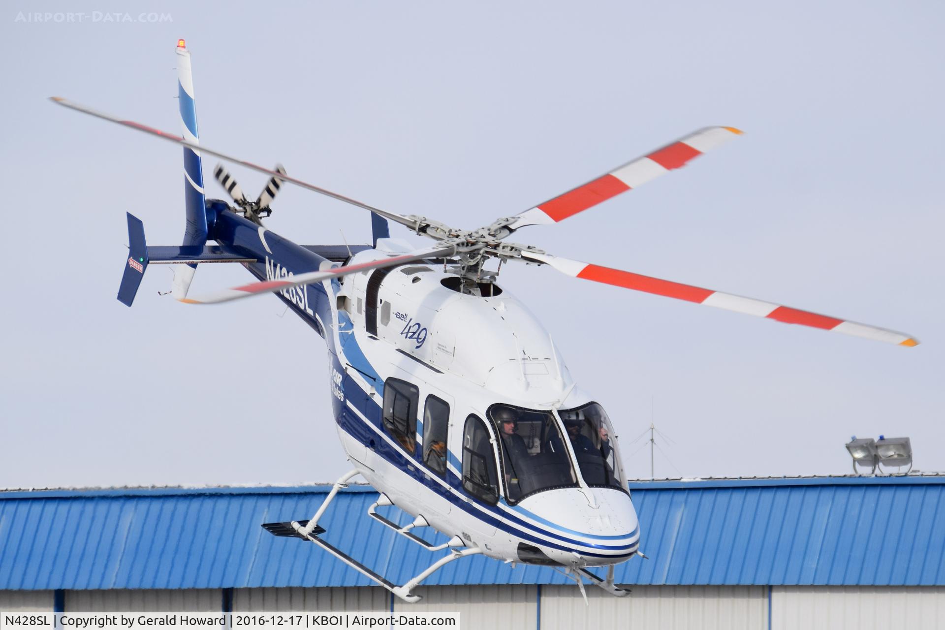 N428SL, 2010 Bell 429 GlobalRanger C/N 57014, Life Flight departing to the East from midfield.