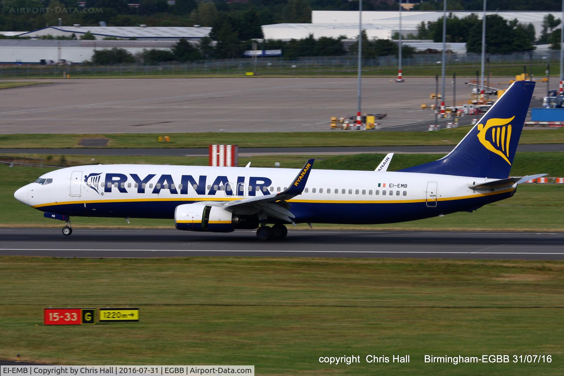EI-EMB, 2010 Boeing 737-8AS C/N 38511, Ryanair