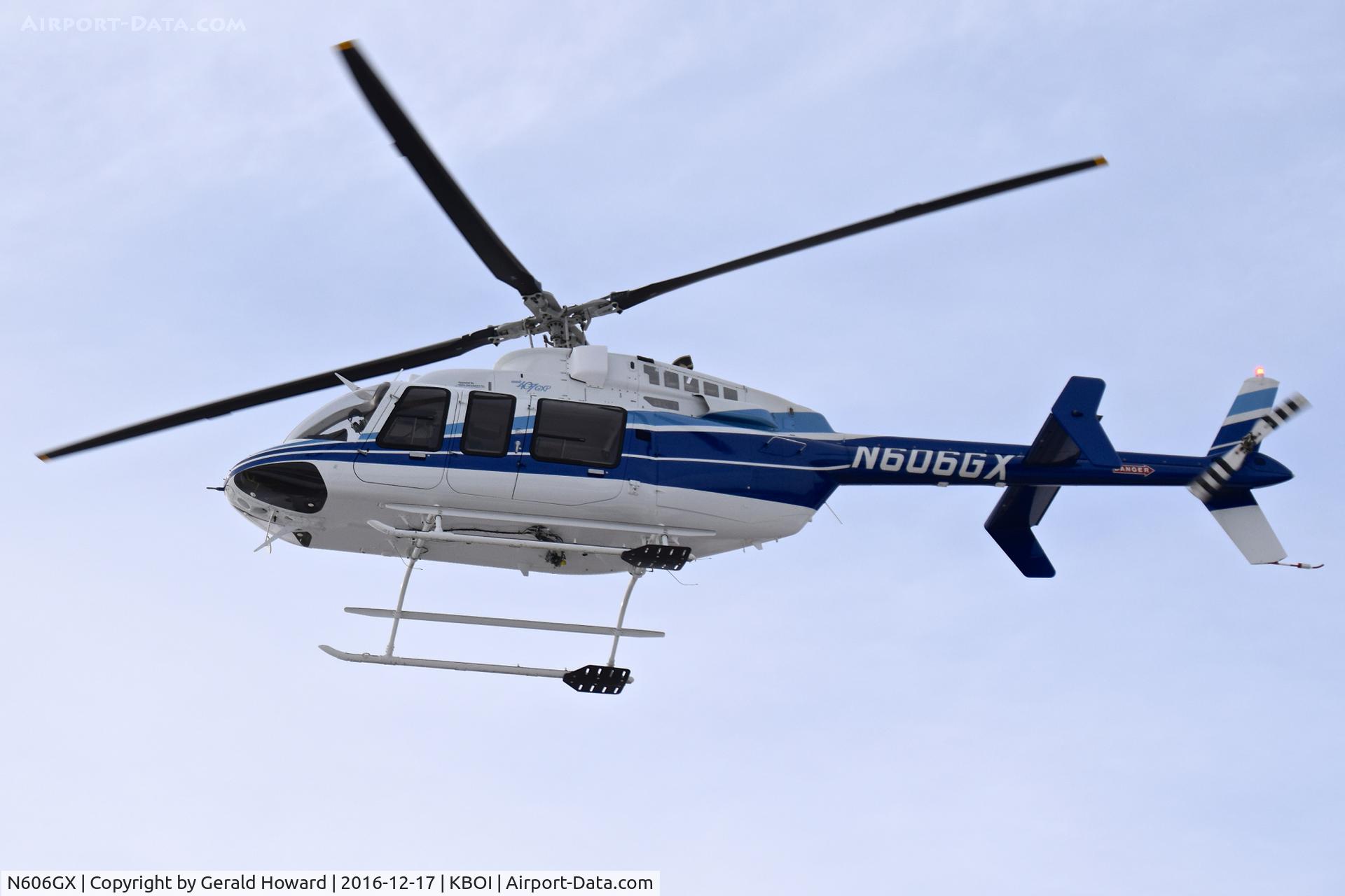 N606GX, 2015 Bell 407GTX C/N 54582, Low approach RWY 10R.