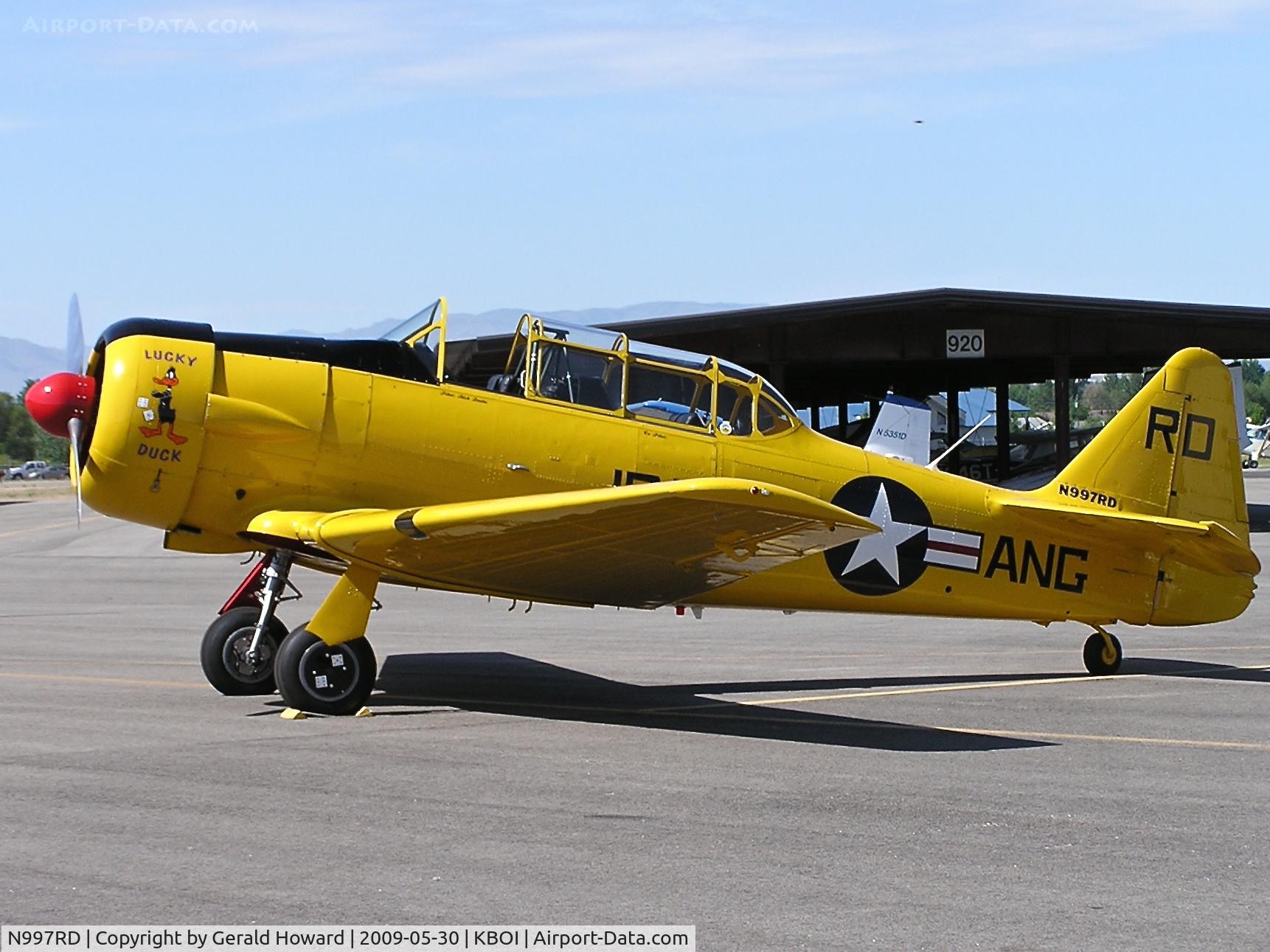 N997RD, 1952 Canadian Car & Foundry T-6 Harvard Mk.4 C/N CCF4-164, Parked on Nampa ramp.
