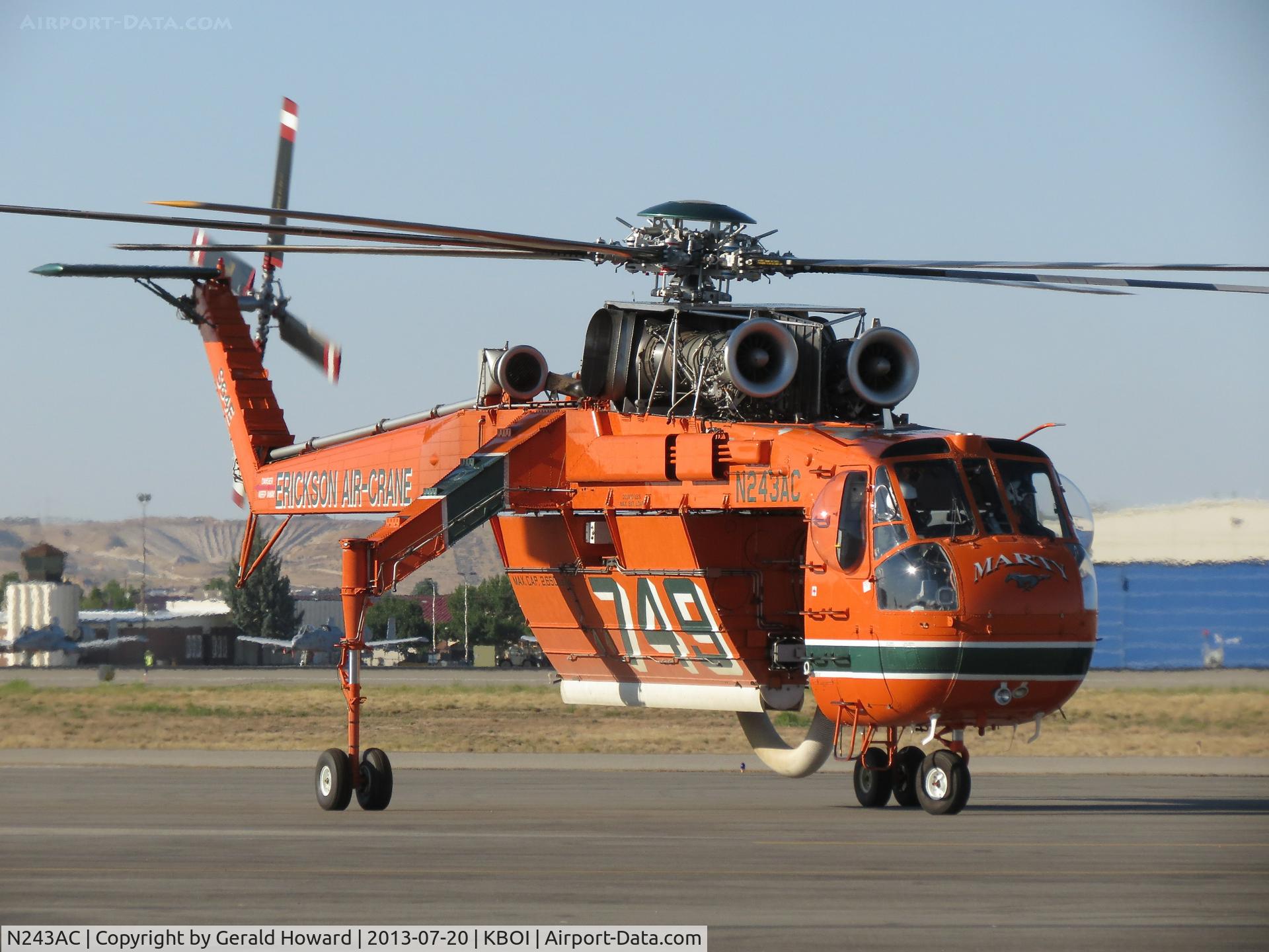 N243AC, Erickson S64E Skycrane C/N 64022, Starting up.