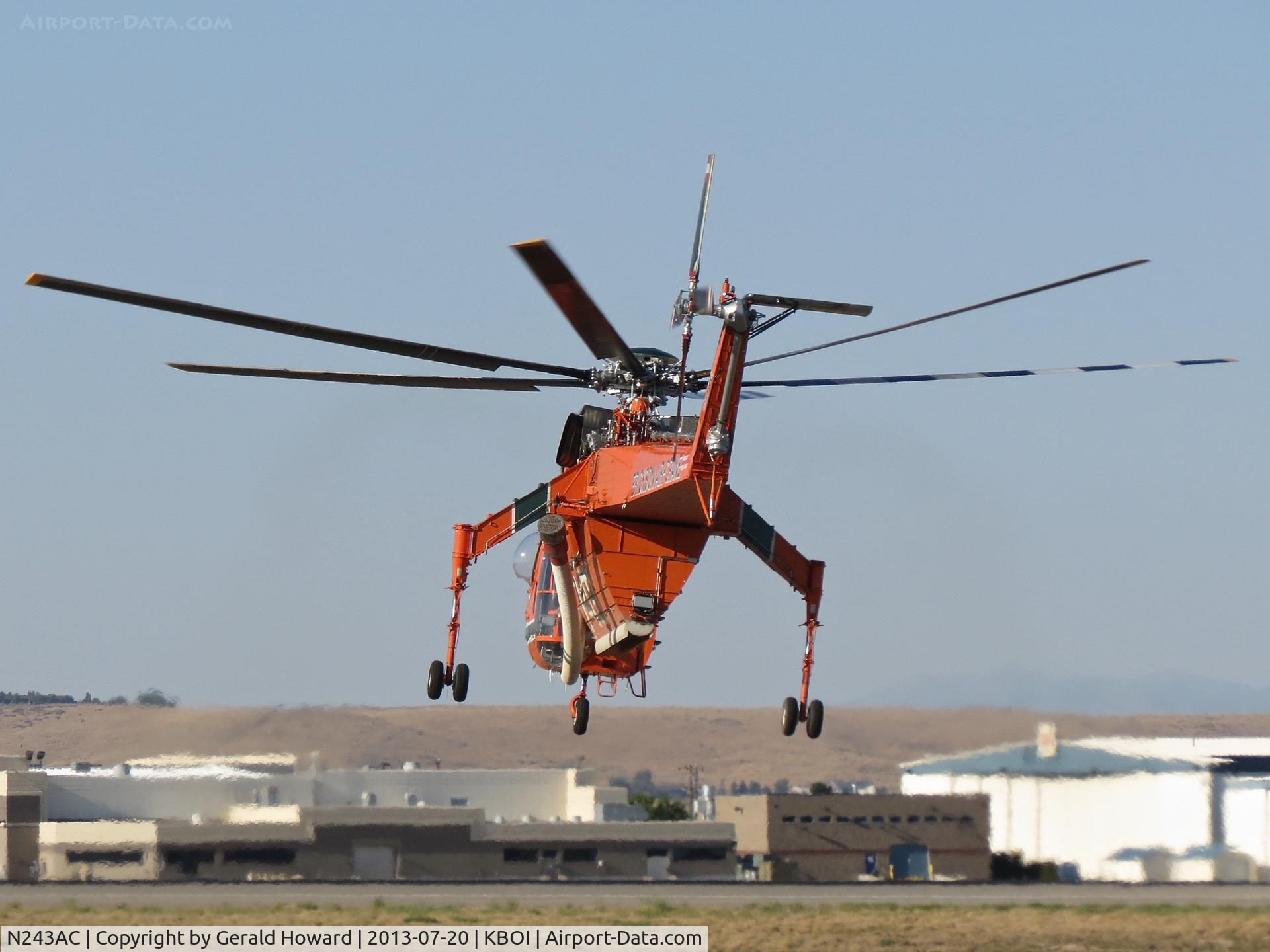 N243AC, Erickson S64E Skycrane C/N 64022, Taking off to the south.