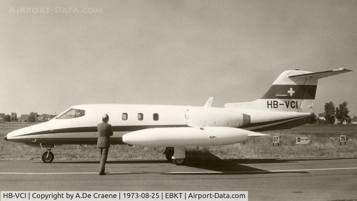 HB-VCI, 1971 Learjet 24D C/N 24-243, At Wevelgem in 1973.