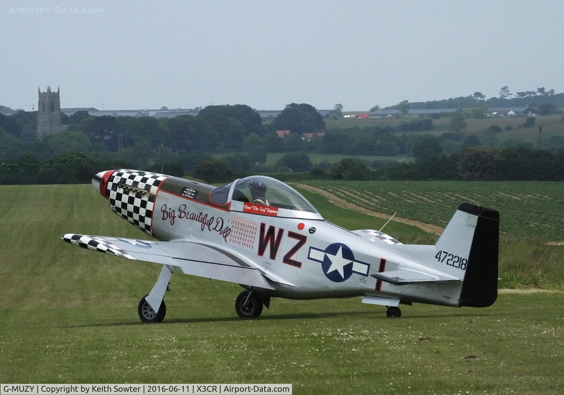 G-MUZY, 2008 Titan T-51 Mustang C/N LAA 355-14831, Visiting Northrepps