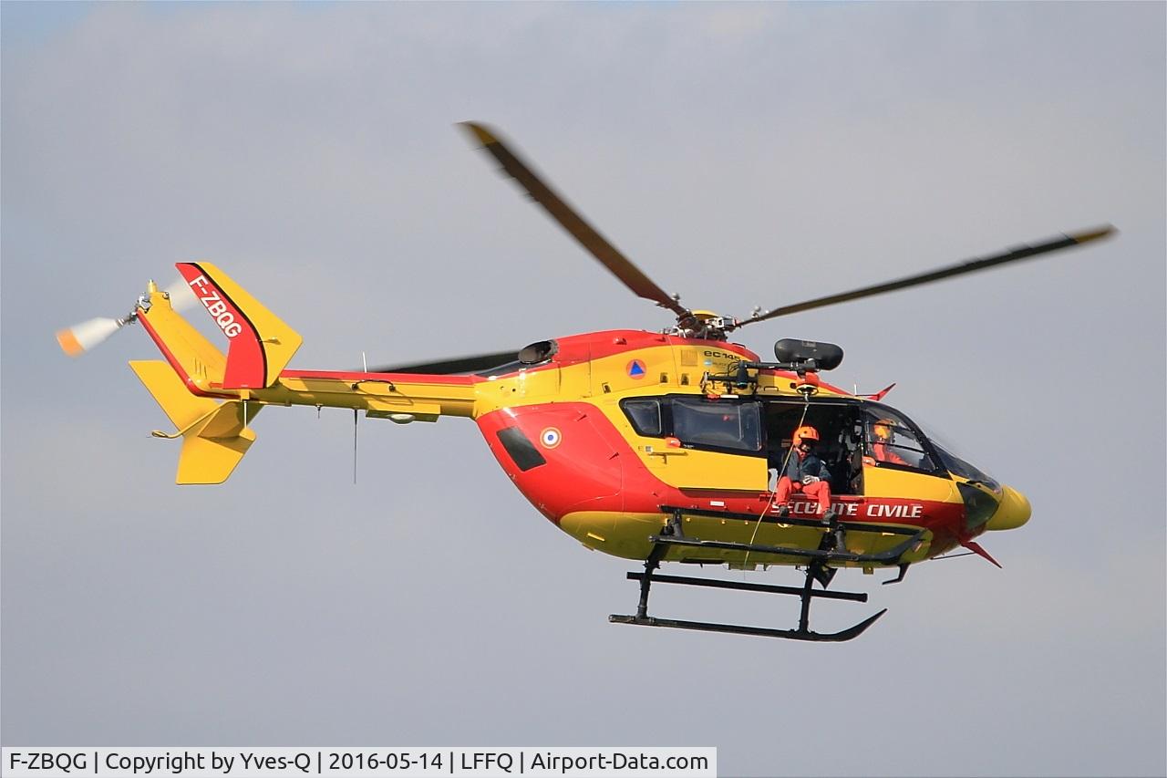 F-ZBQG, 2008 Eurocopter-Kawasaki EC-145 (BK-117C-2) C/N 9217, Eurocopter EC-145, On display, La Ferté-Alais airfield (LFFQ) Air show 2016