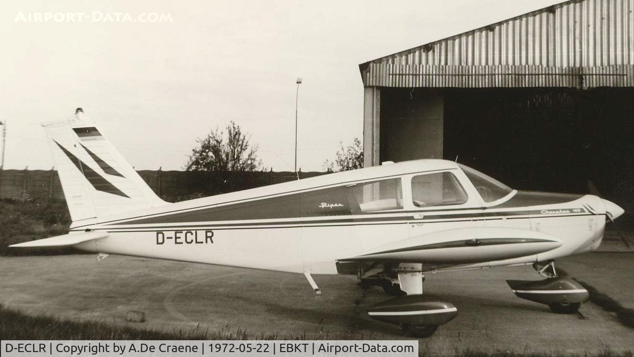 D-ECLR, 1968 Piper PA-28-140 Cherokee C/N 28-24130, Wevelgem 1972.
