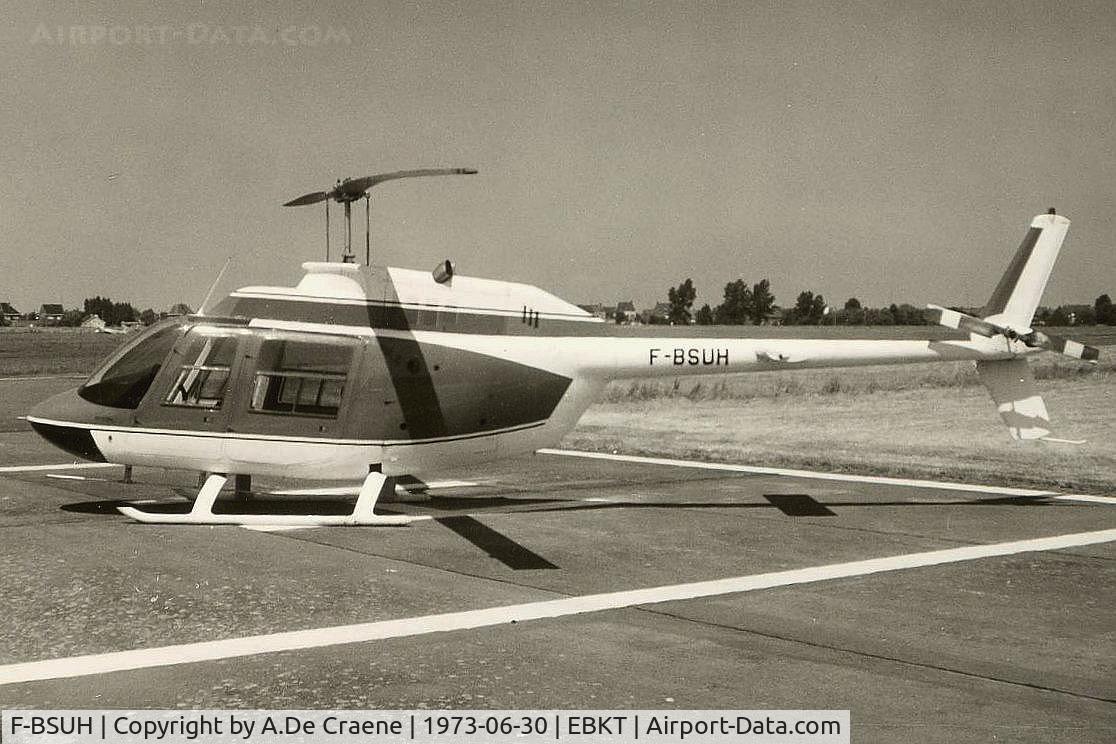 F-BSUH, Agusta AB-206A JetRanger C/N 8077, F-BSUH of Air Wasteels - Lille at Wevelgem.