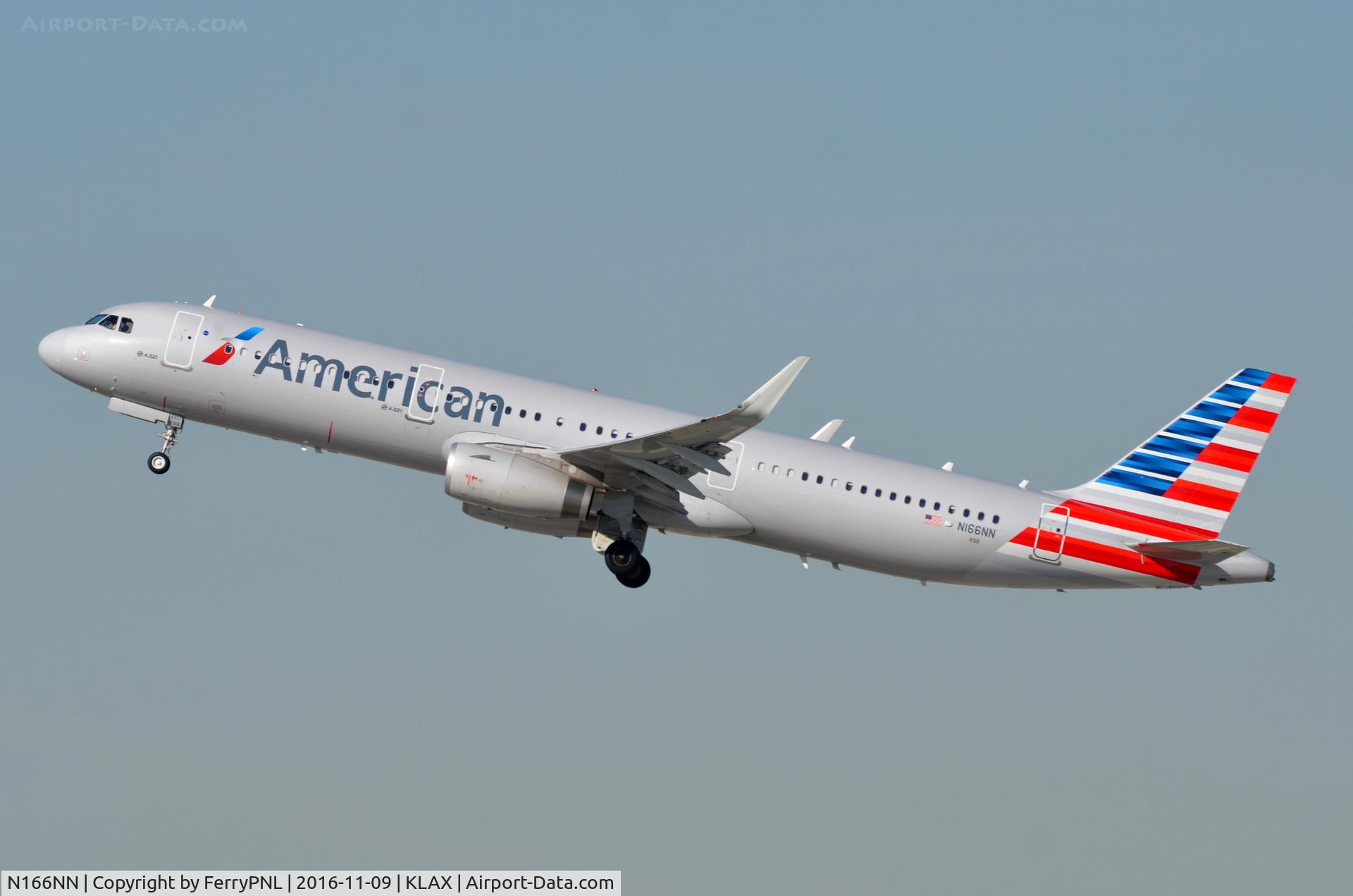 N166NN, 2016 Airbus A321-231 C/N 6973, American A321 taking-off.