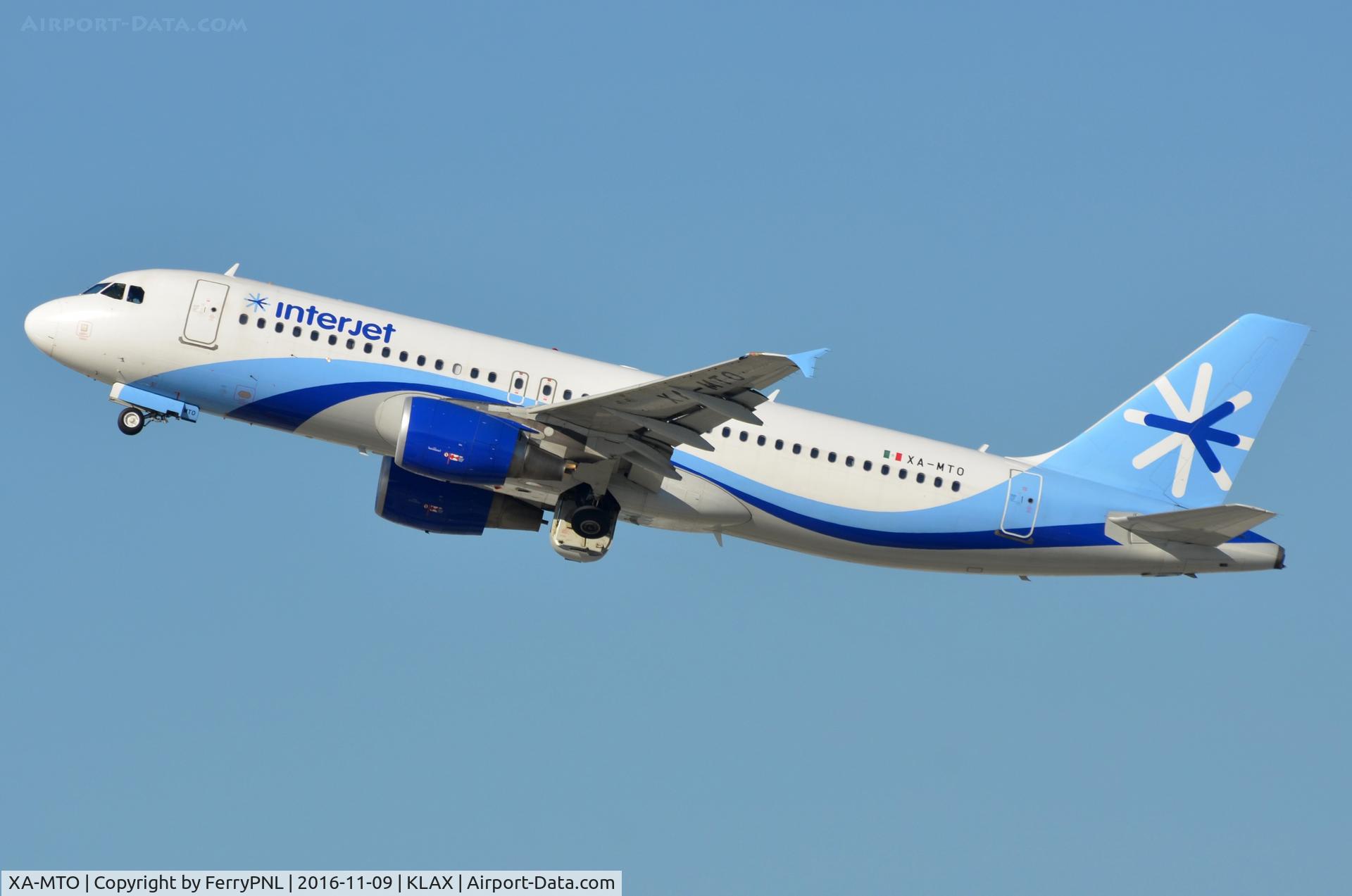 XA-MTO, 2011 Airbus A320-214 C/N 4924, Interjet A320 taking-off from LAX