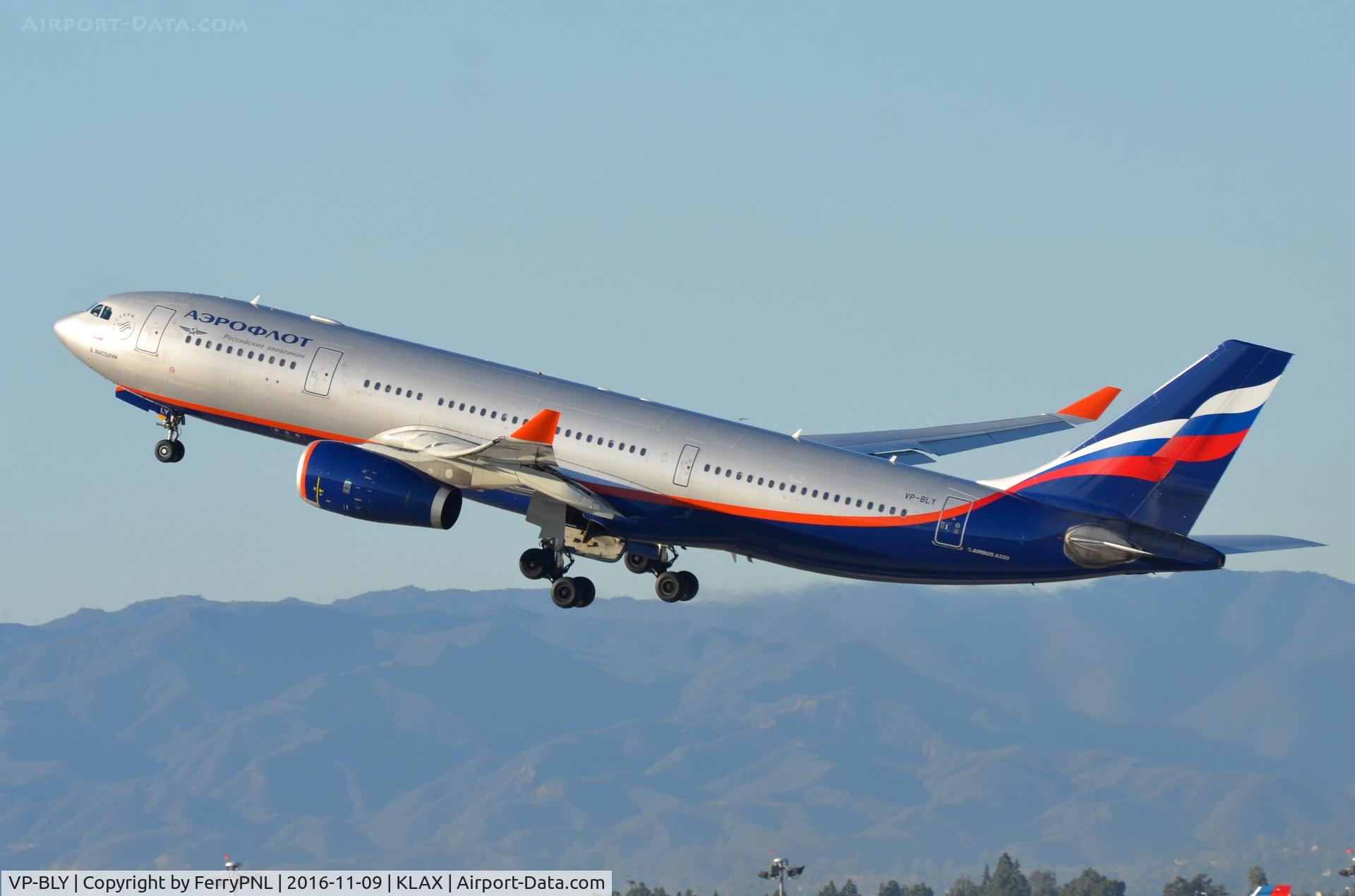 VP-BLY, 2008 Airbus A330-243 C/N 973, Aeroflot A332 departing LAX